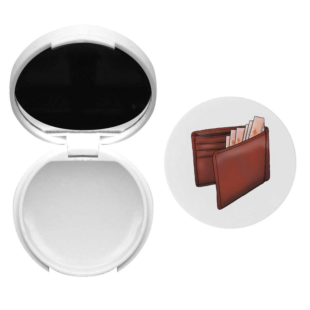 Premium Leather Wallet-Style Lip Balm with Mirror (BM00024450) - Perfect for Travel, Gifts & Everyday Hydration