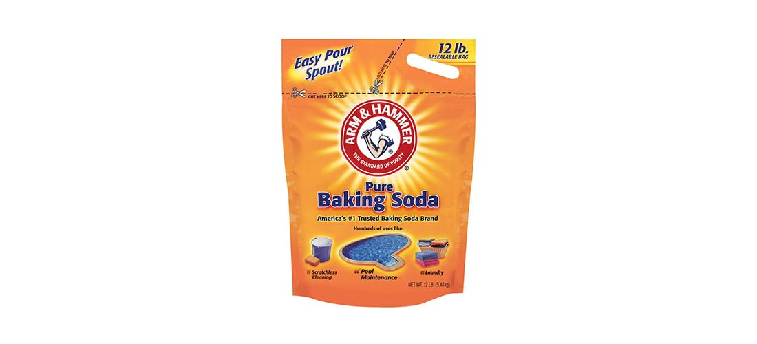 Arm & Hammer Baking Soda, 12 Pound Bulk Size - Natural Deodorizer & Cleaning Agent for Kitchen, Refrigerator, Laundry & Household Use