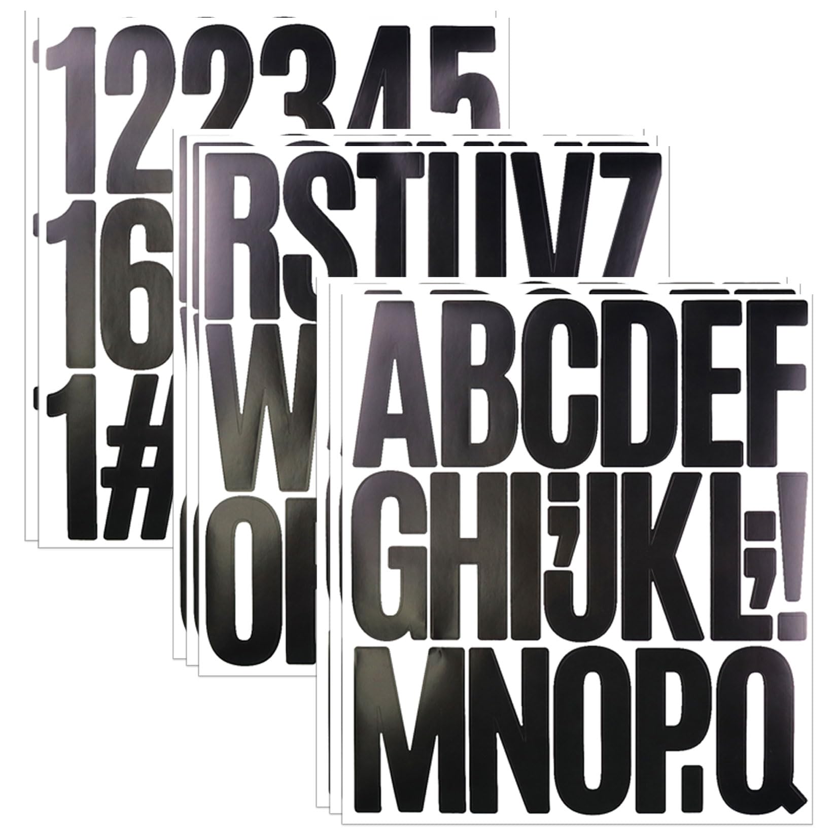 174-Piece 3 Inch Black Vinyl Alphabet Letter Number Stickers - Self-Adhesive Punctuation Stickers for Mailbox, Scrapbooking, DIY Crafts, Home Decor & Arts Projects - Perfect for Labeling, Organizing & Creative Decoration