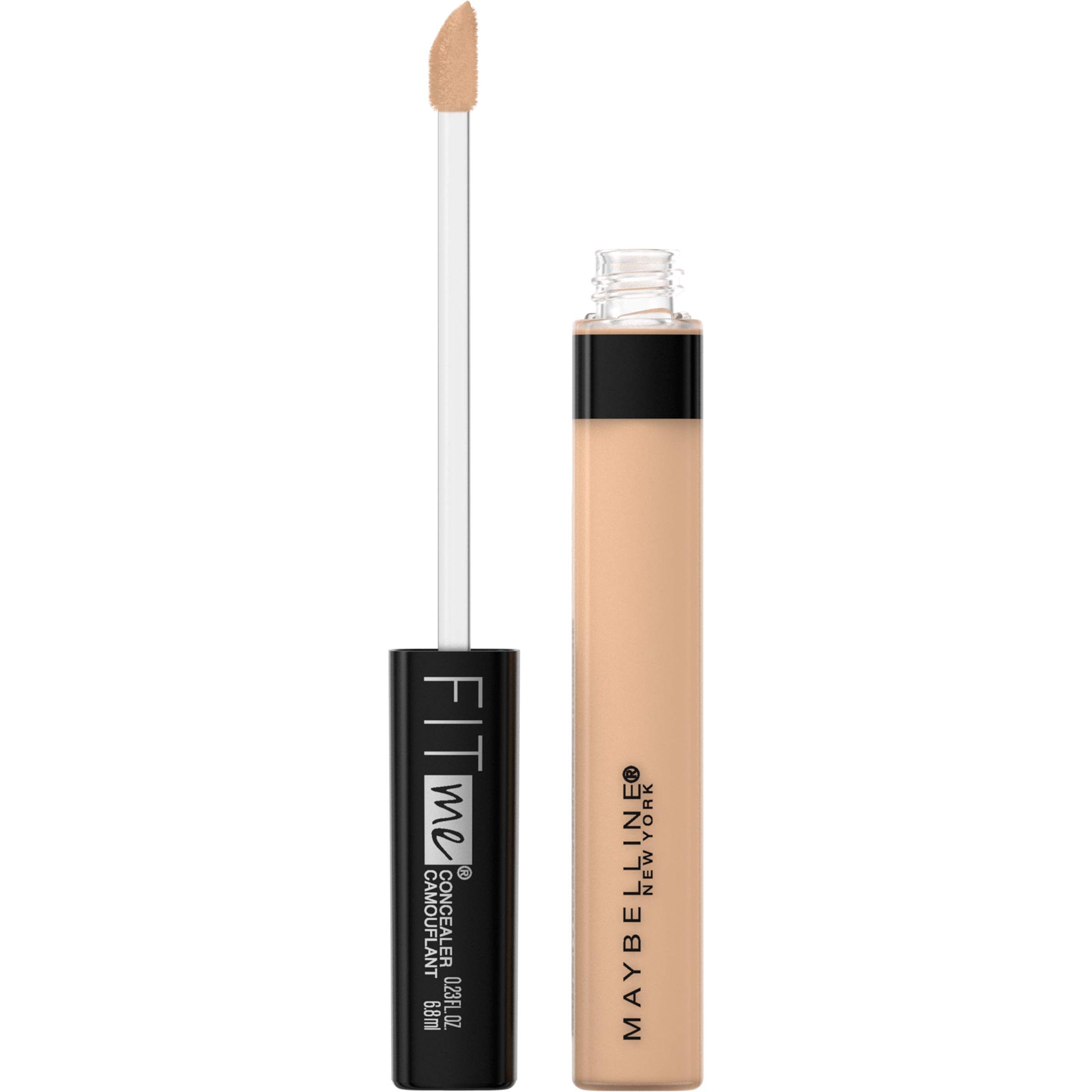Maybelline New York Fit Me Concealer 25 Medium (6.8ml) & Lash Sensational Waterproof Mascara in Black (10ml) - Flawless Coverage & Voluminous Lashes for Everyday Makeup & Special Occasions