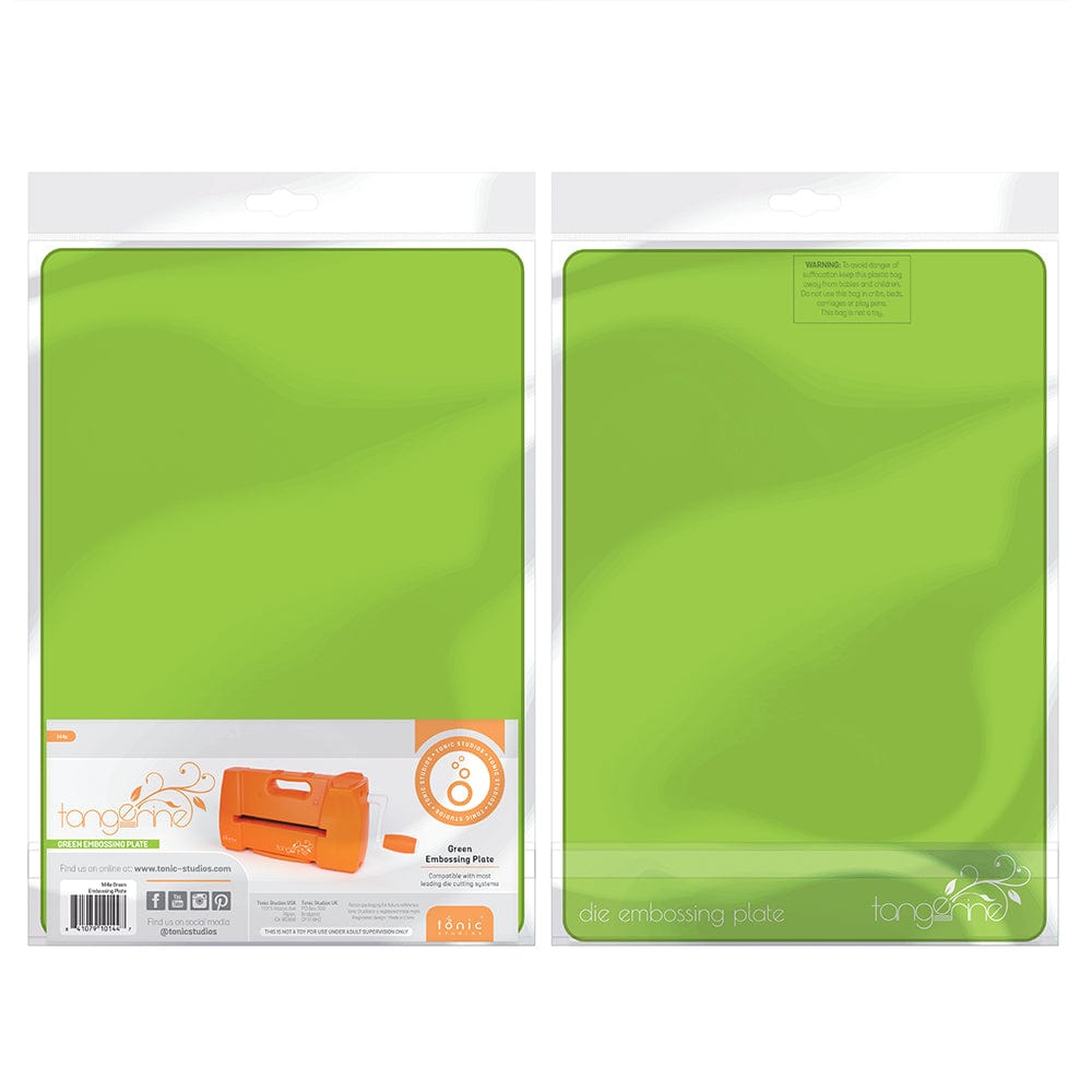 Tonic Studios Tangerine Embossing Green Plate 144e - Perfect for Card Making, Scrapbooking & DIY Crafts