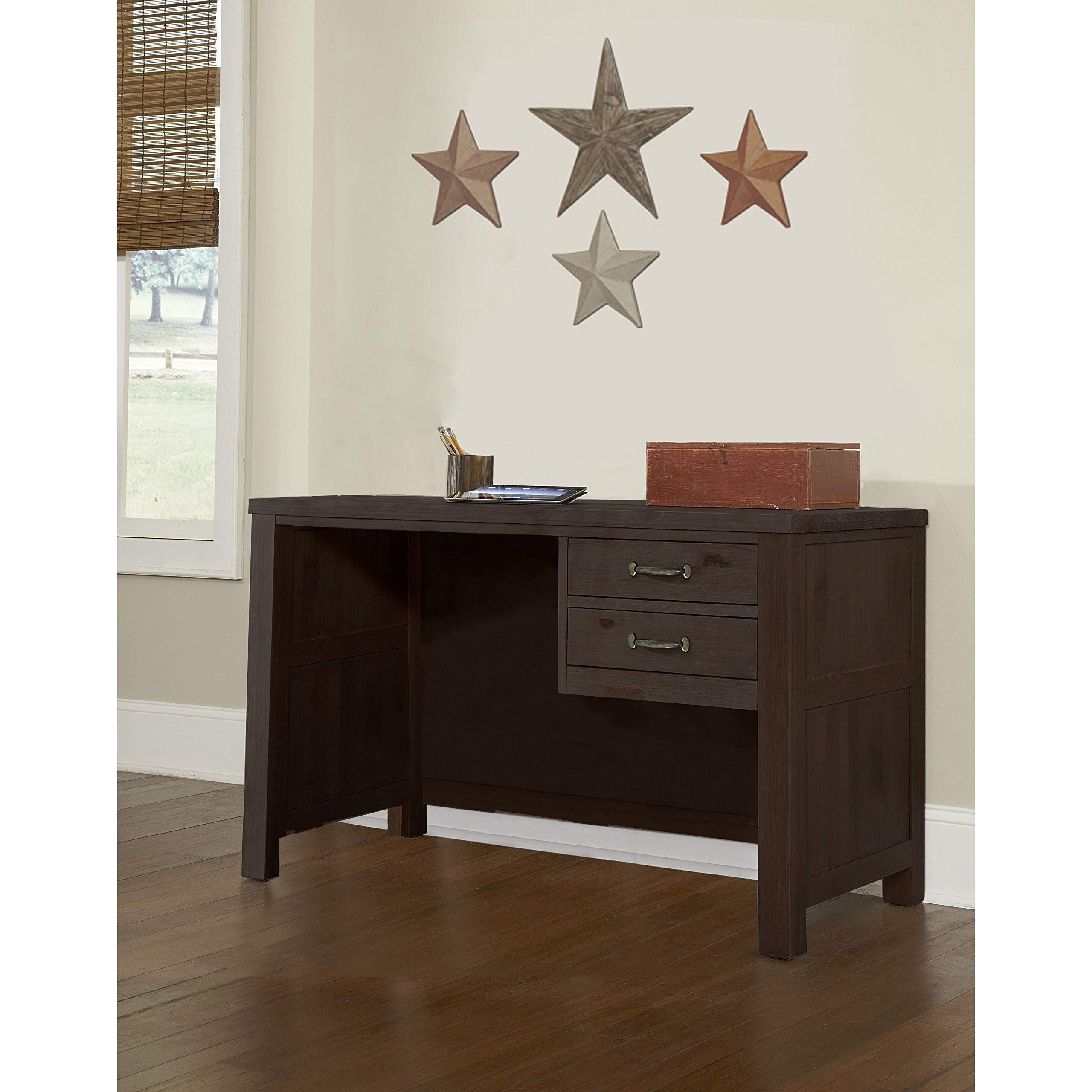 NE Kids Highlands Writing Desk in Espresso - Sturdy Wooden Study Desk for Children's Room, Homework & Arts & Crafts - Perfect for Homeschooling, Remote Learning & Bedroom Organization