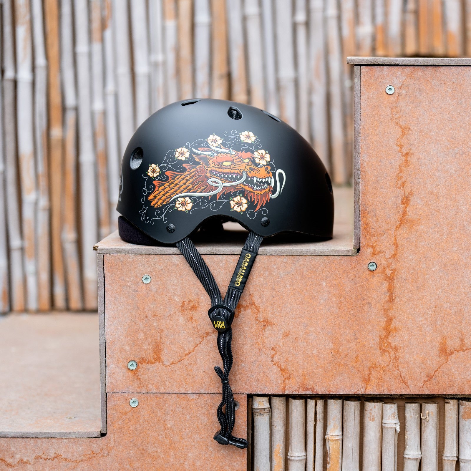 LOW PRO Certified Skateboard Helmet - Steve Caballero Signature Series | Lightweight & Durable Safety Gear for Skateboarding, Scootering & BMX Riding