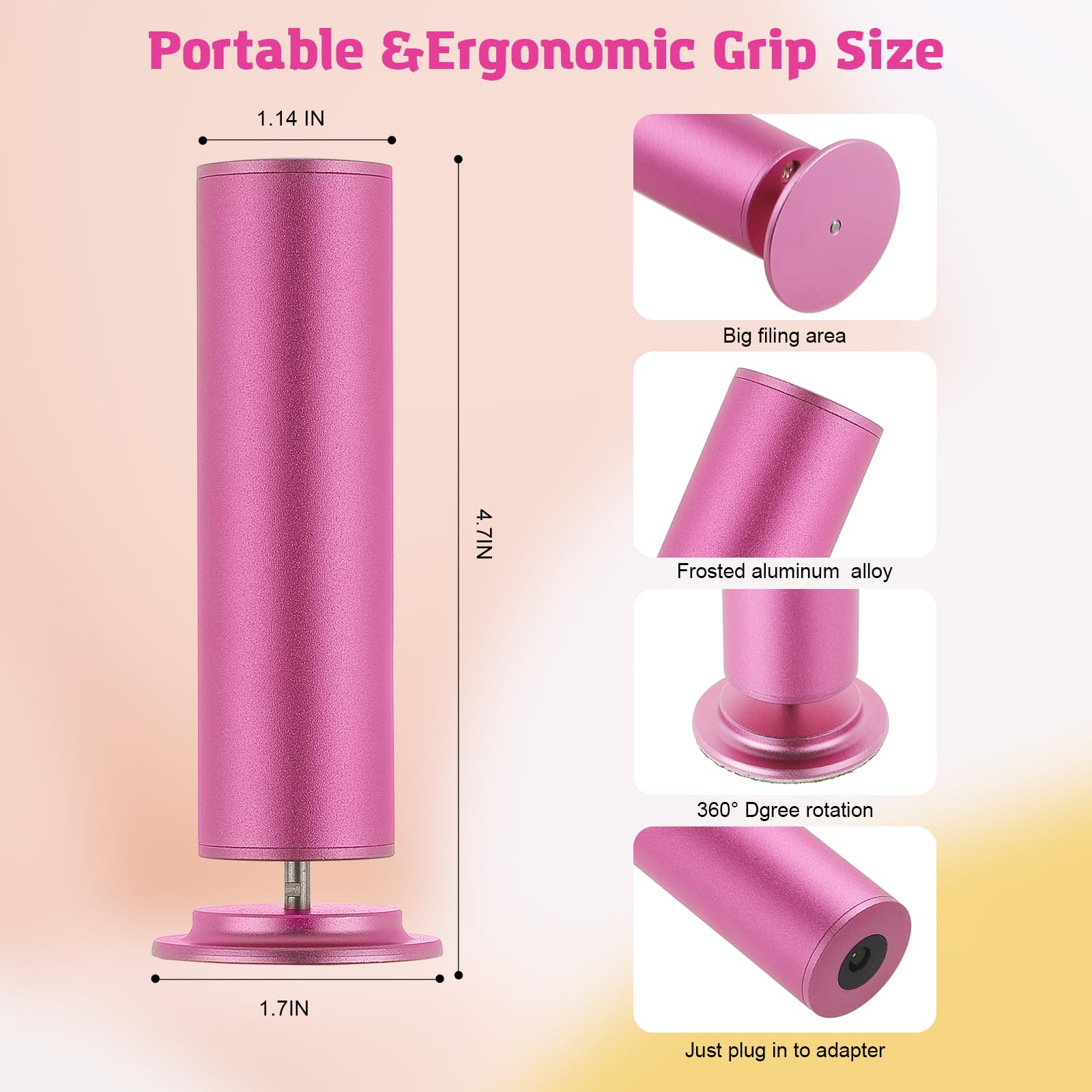 Electric Foot Callus Remover - Adjustable Speed Pedicure Tool with 60 Sandpaper Discs for Dead Skin & Callus Removal | Professional Foot File for Men & Women (Matte Purple) | Perfect for Home Pedicures & Foot Care Routines