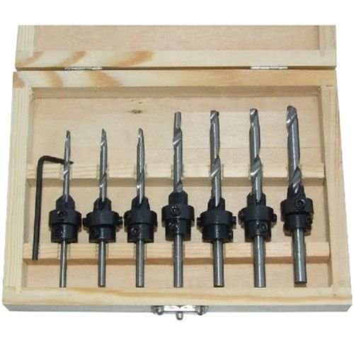 22-Piece Countersink Drill Bit Set with Adjustable Depth Stop Collars - Counterbore Drill Bits for Woodworking, Metal & DIY Projects - Perfect for Cabinet Making, Furniture Assembly & Screw Installation