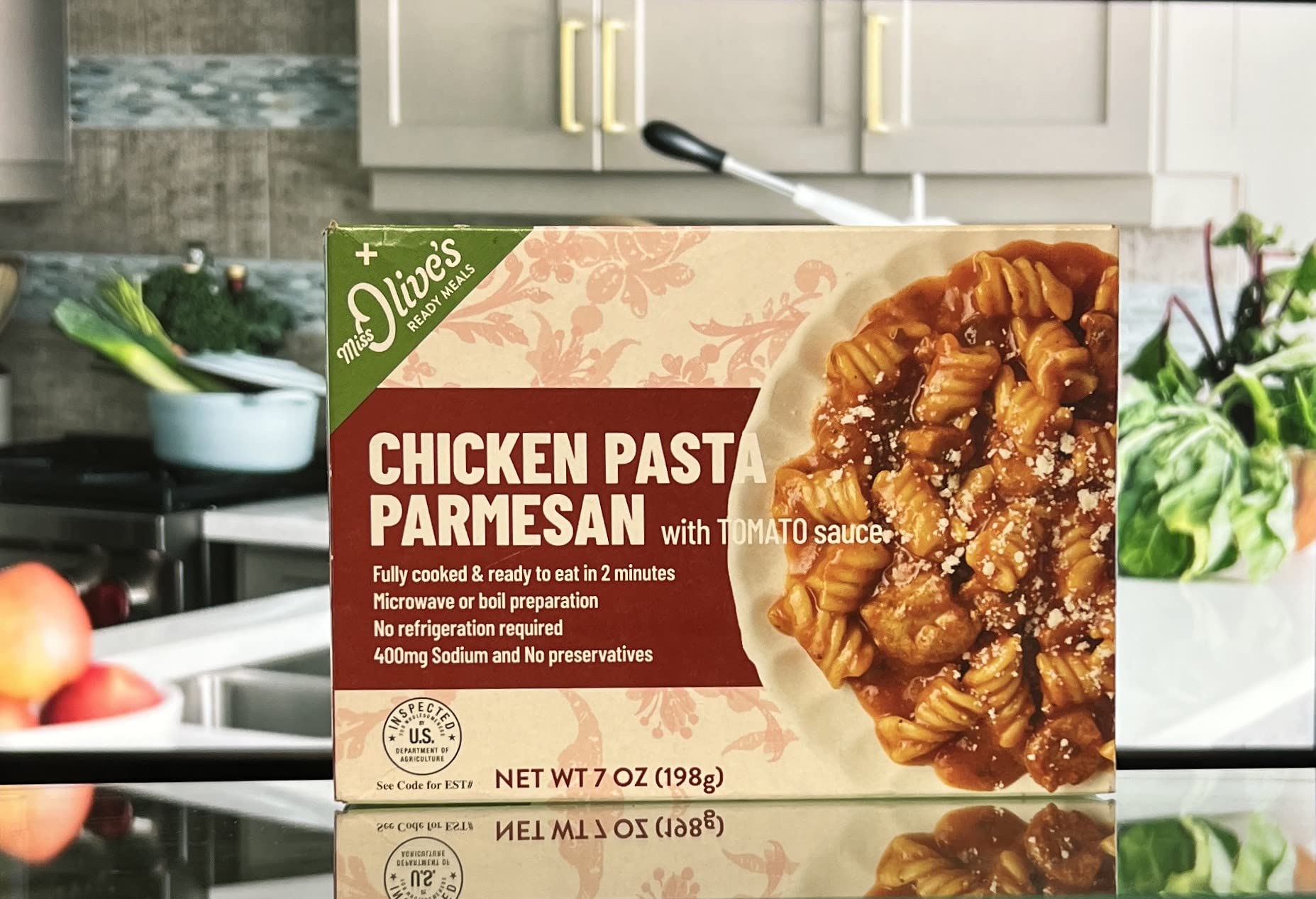 Miss Olives Chicken Pasta Parmesan with Tomato Sauce - 12 Pack | Authentic Italian Recipe | Perfect for Family Dinners, Quick Meals & Office Lunches
