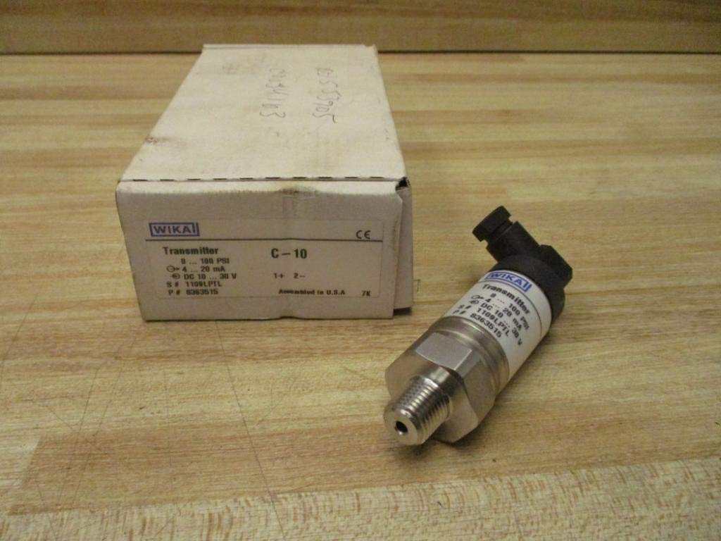 WIKA C-10 C10 Pressure Transmitter 150PSI 4-20mA 10-30VDC - Industrial Process Control for Hydraulic Systems & HVAC Monitoring