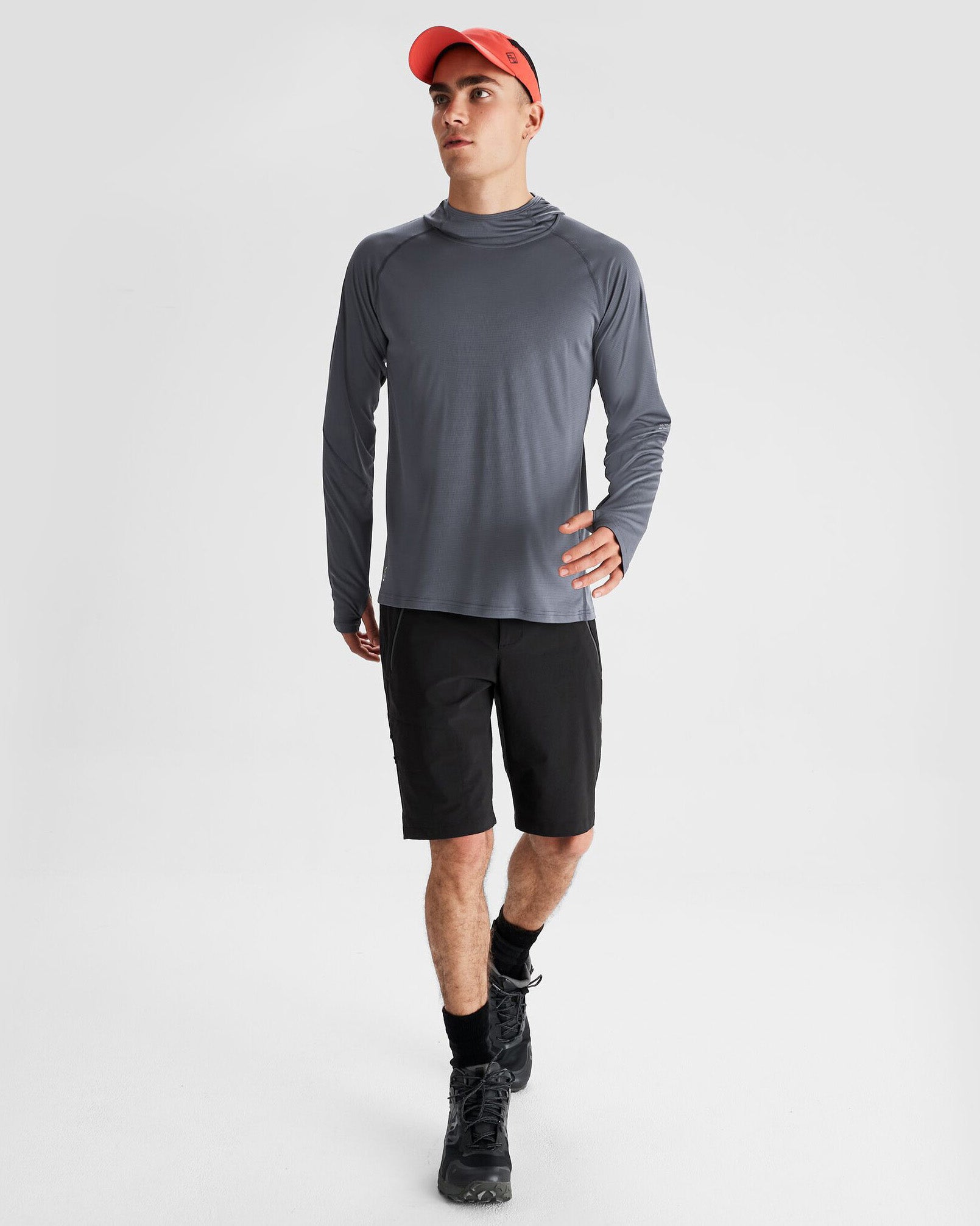 Men's SUN Stopper LT Hoodie - Lightweight UPF Sun Protection Pullover for Hiking, Running & Outdoor Activities - Mid Navy