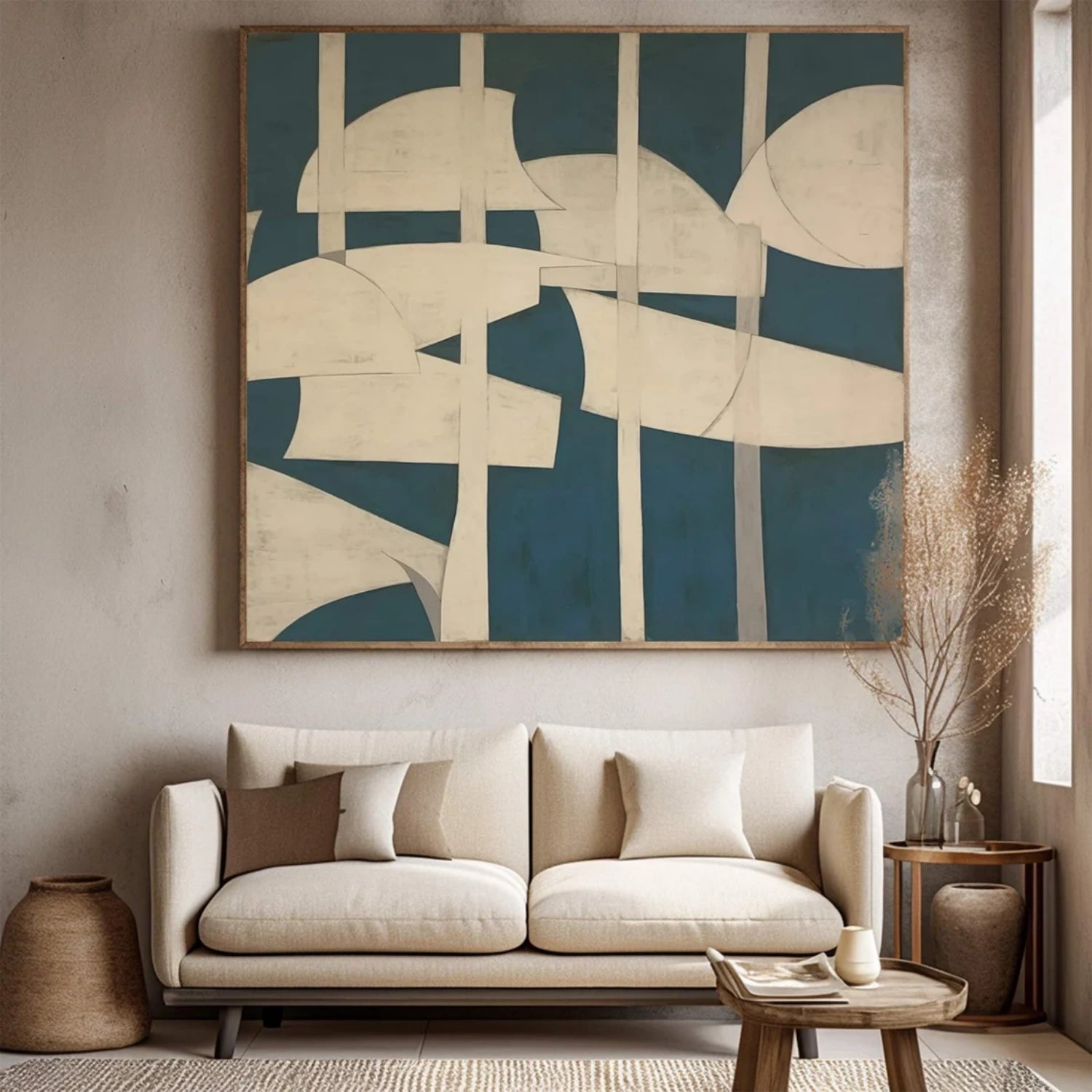 Abstract Painting #AB 336 - Modern Wall Art for Home & Office Decor | Unique Handmade Canvas Artwork for Living Room, Bedroom, or Gift