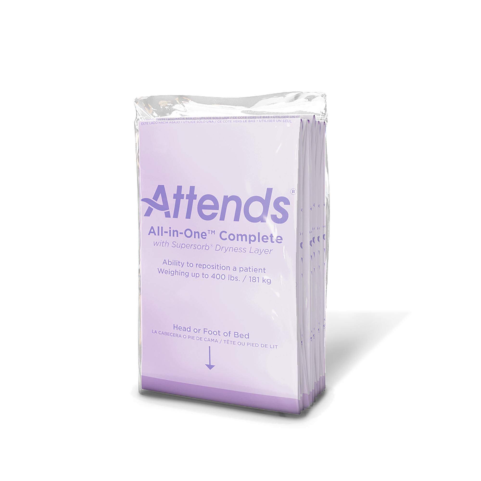 Attends Supersorb Maximum Absorbency Disposable Underpads for Incontinence - 30