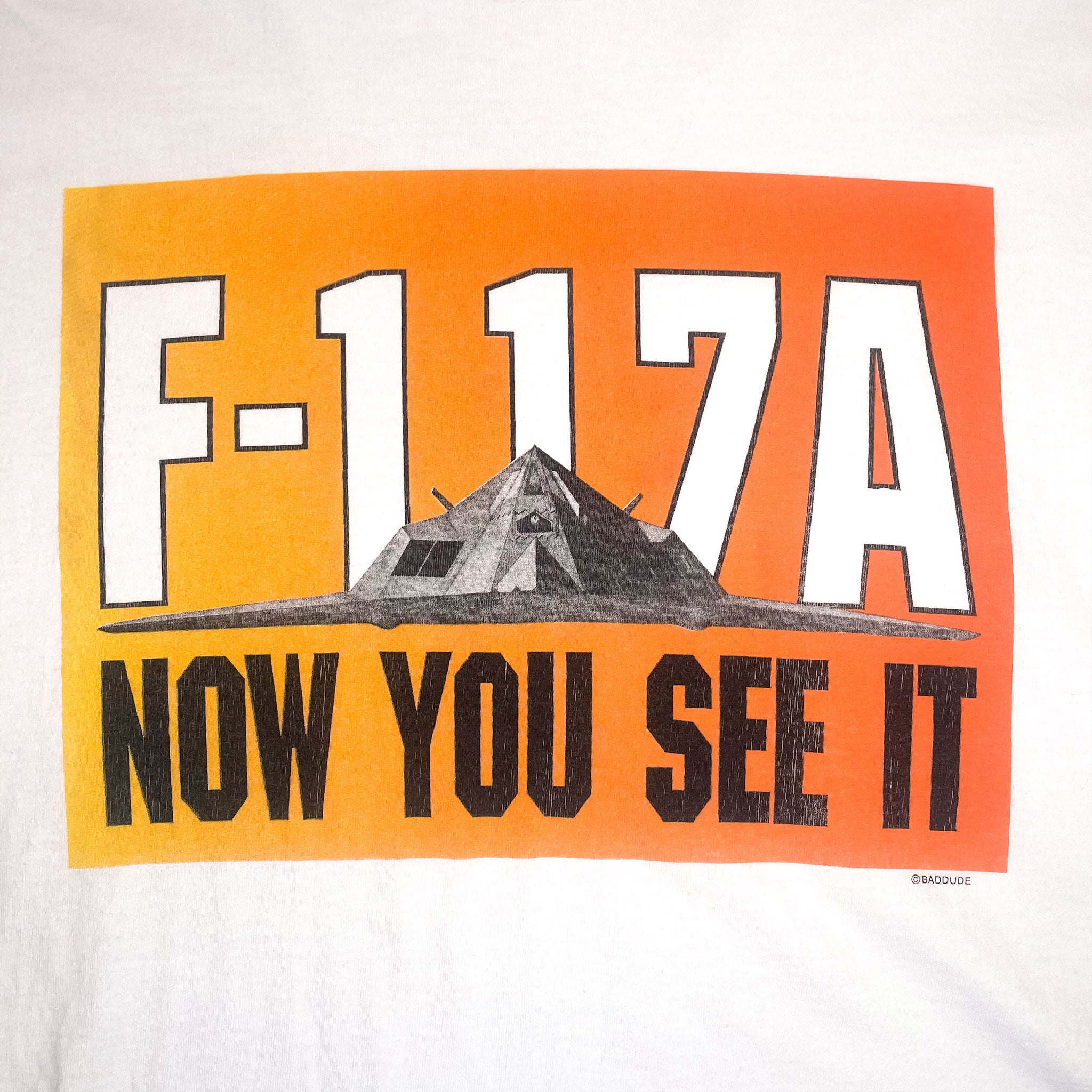 Vintage Lockheed F-117A Nighthawk Military T-Shirt 1990s XL - Made in USA - Cool Retro Airplane Graphic Tee for Aviation Enthusiasts & Military Collectors