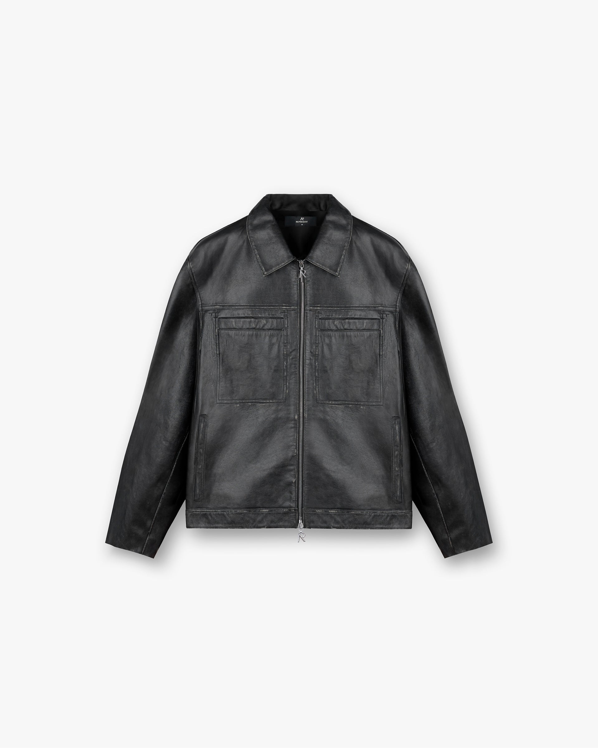 Distressed Leather Smart Jacket for Men - Black | Vintage Style Motorcycle Biker Jacket | Perfect for Casual Wear & Outdoor Adventures