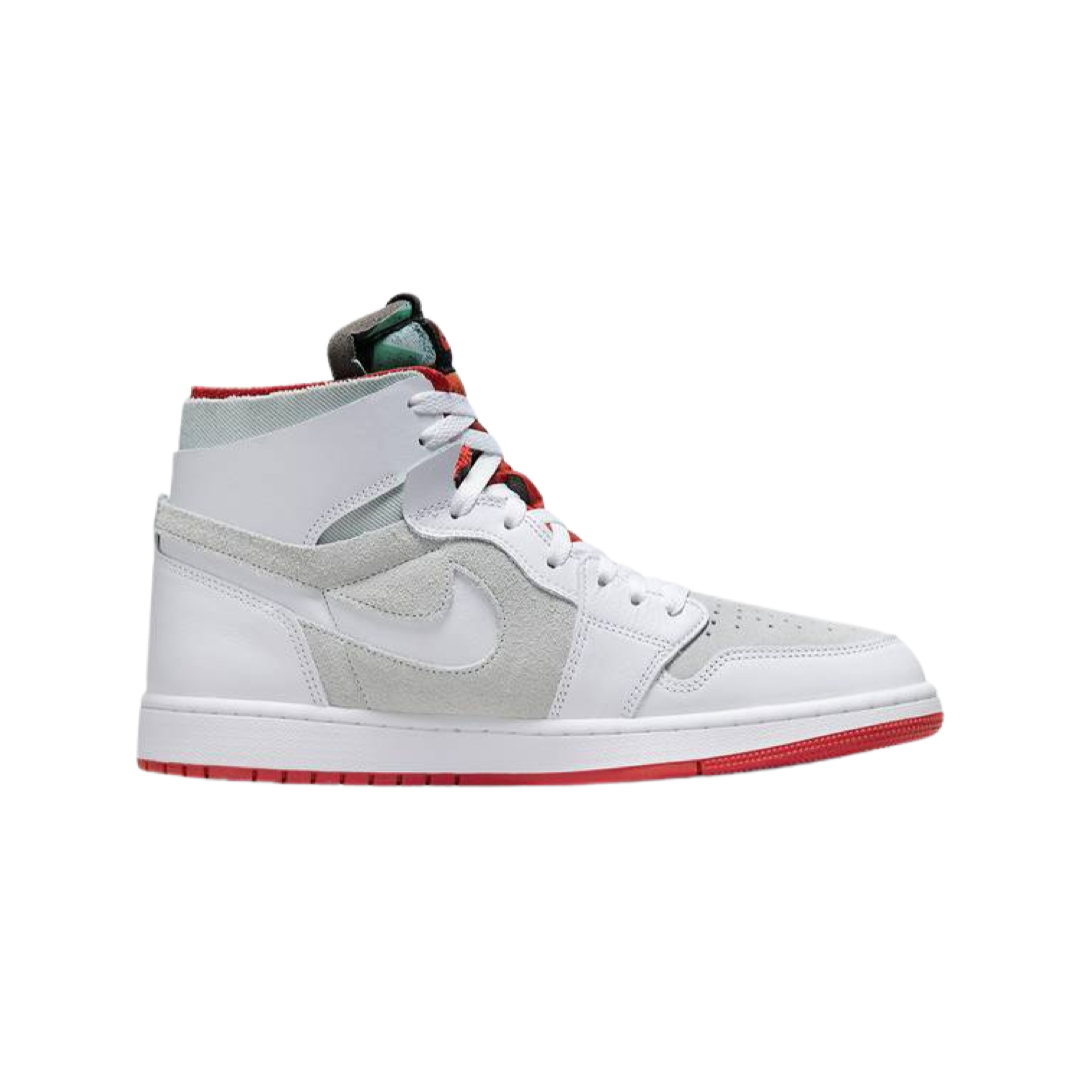 Air Jordan 1 High Zoom Air CMFT Hare Sneakers - White/Light Silver/Dark Concord/True Red - Basketball Shoes for Men & Women - Perfect for Streetwear & Court Performance