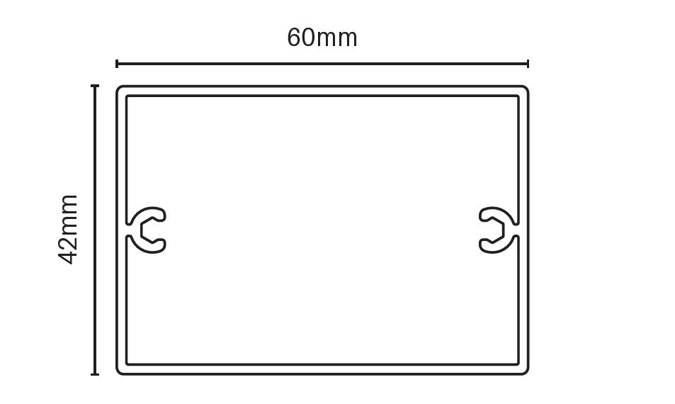60mm x 42mm Slotted Mid Rail with 9mm Spacing - 5800mm Long Aluminum Profile for Industrial Shelving & Storage Systems