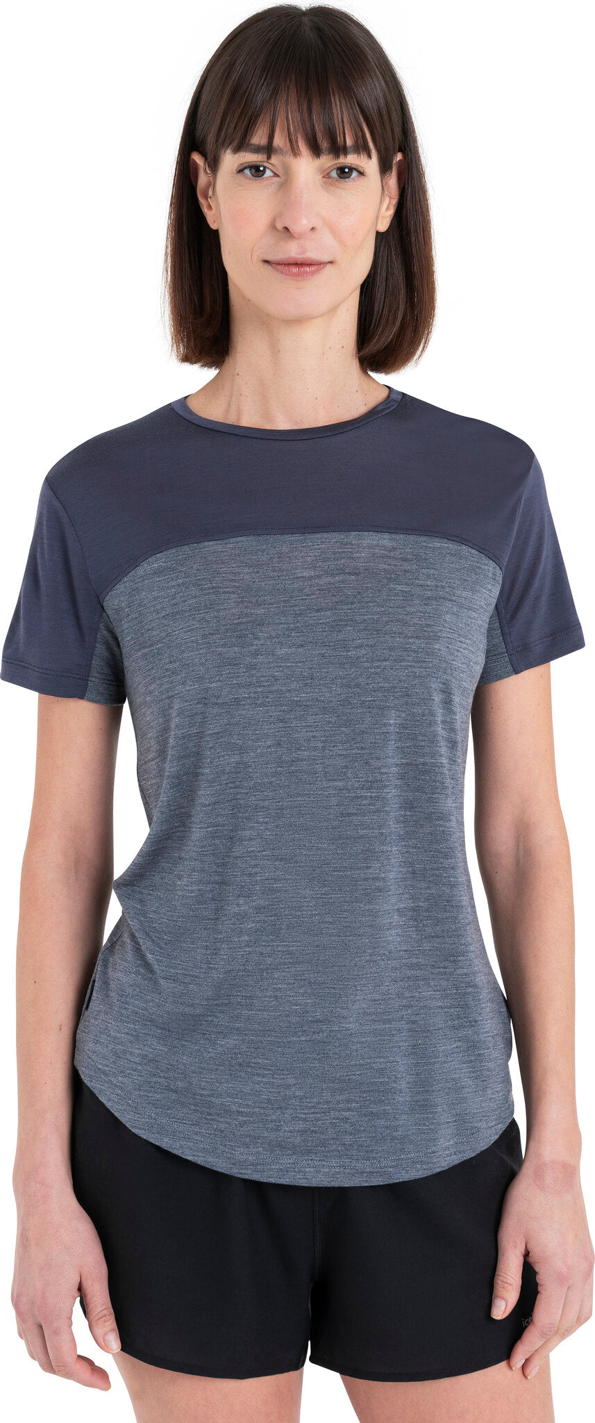 125 Cool Lite Sphere III Merino Blend Color Block T-Shirt for Women - Soft & Breathable Wool Tee - Perfect for Hiking, Travel & Casual Wear
