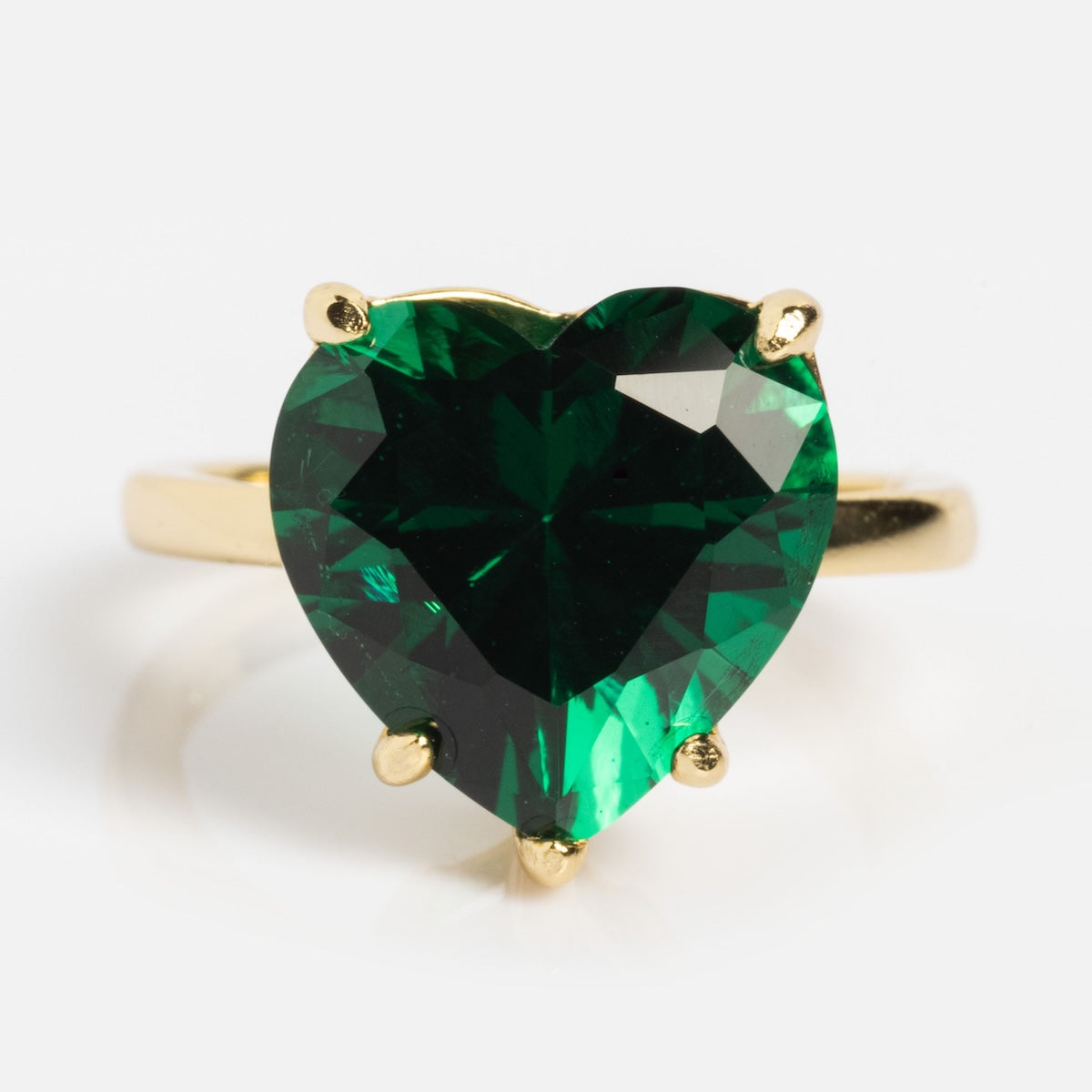 The Allison Emerald Heart Ring - Elegant Green Gemstone Jewelry for Women, Perfect for Valentine's Day, Anniversary & Romantic Gifts