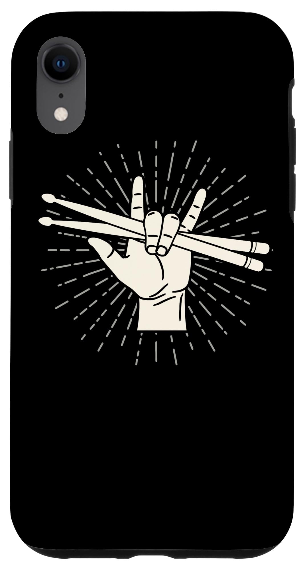 iPhone XR Case - Drummer & Drumsticks Musician Design - Perfect for Drummers, Music Lovers & Band Performances