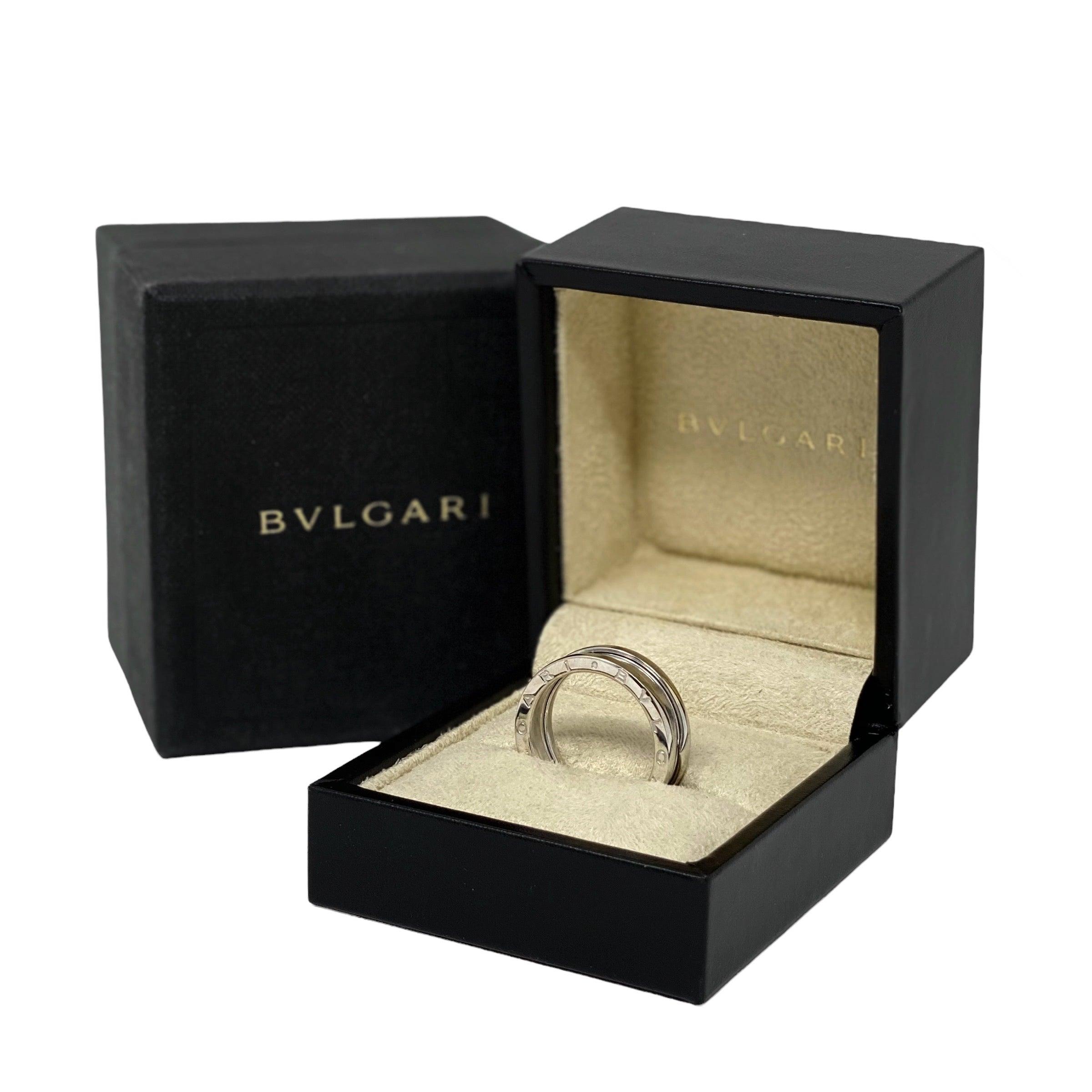 Bvlgari 18k White Gold B.zero1 Ring Size 6 - Luxury Italian Jewelry for Women, Elegant Wedding Band & Anniversary Gift for Her - Perfect for Engagements, Special Occasions & Everyday Wear
