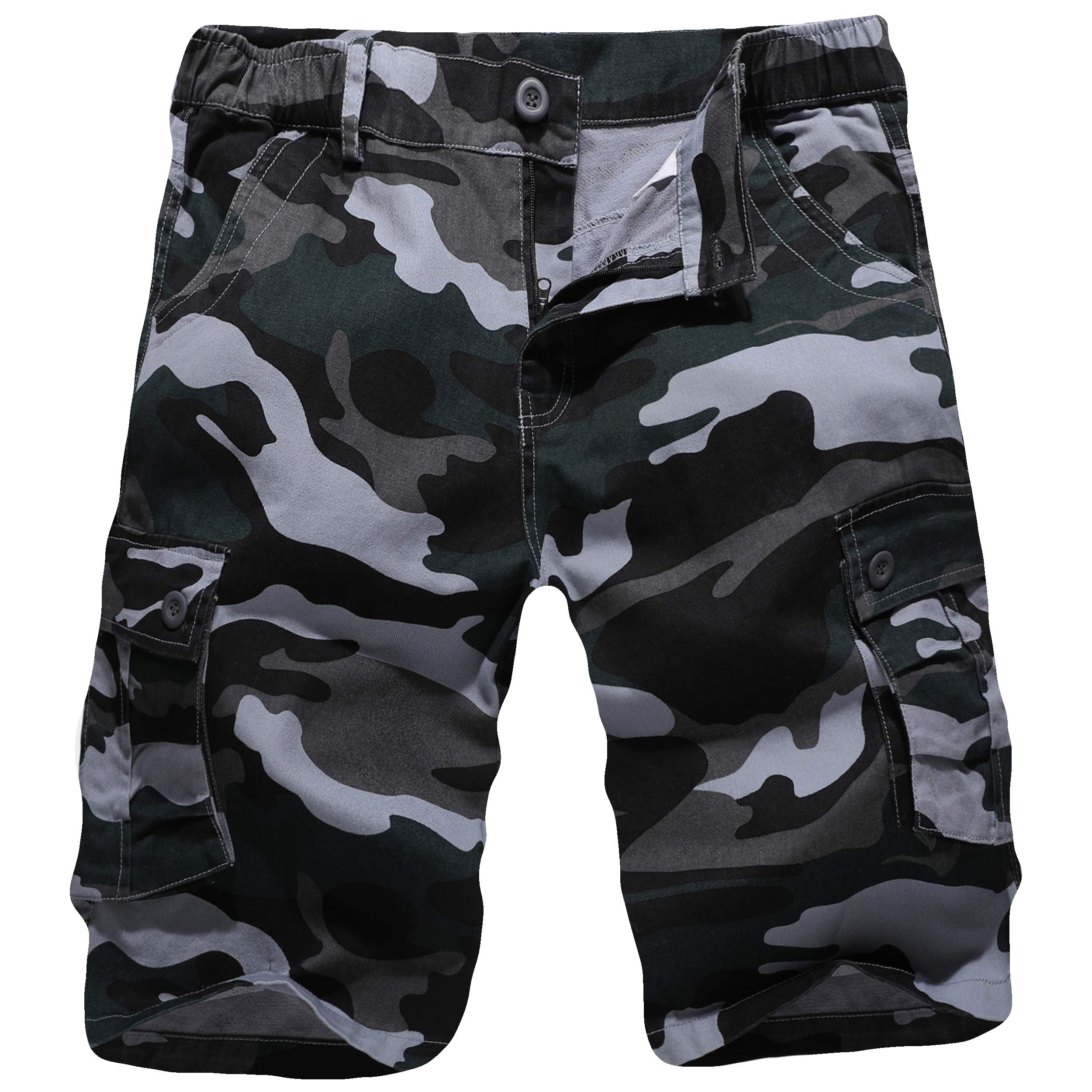 **Zeetoo Men's Camo Cargo Shorts - Classic Relaxed Fit Outdoor Shorts with Multi-Pockets | Hiking, Camping & Casual Wear**