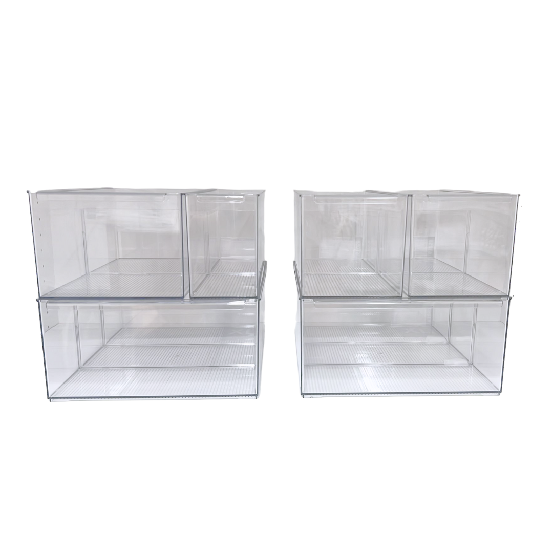 Stackable Pantry Storage Containers 6-Pack - Airtight Food Storage Bins for Kitchen Organization - Perfect for Dry Goods, Cereal, Pasta & Snacks