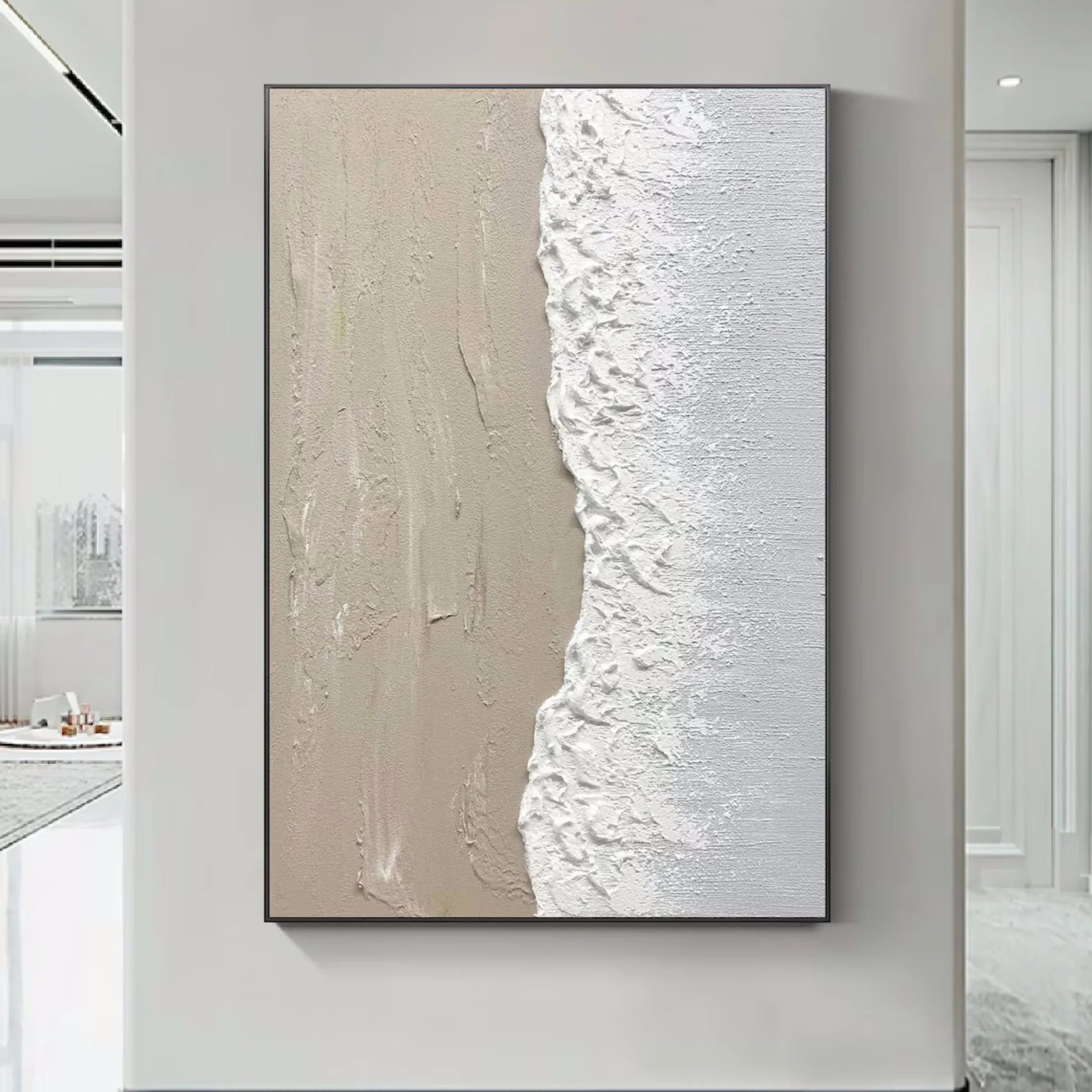 Minimalist Textured Plaster Art Painting - Modern Abstract Wall Decor for Living Room, Bedroom & Office | #MM183