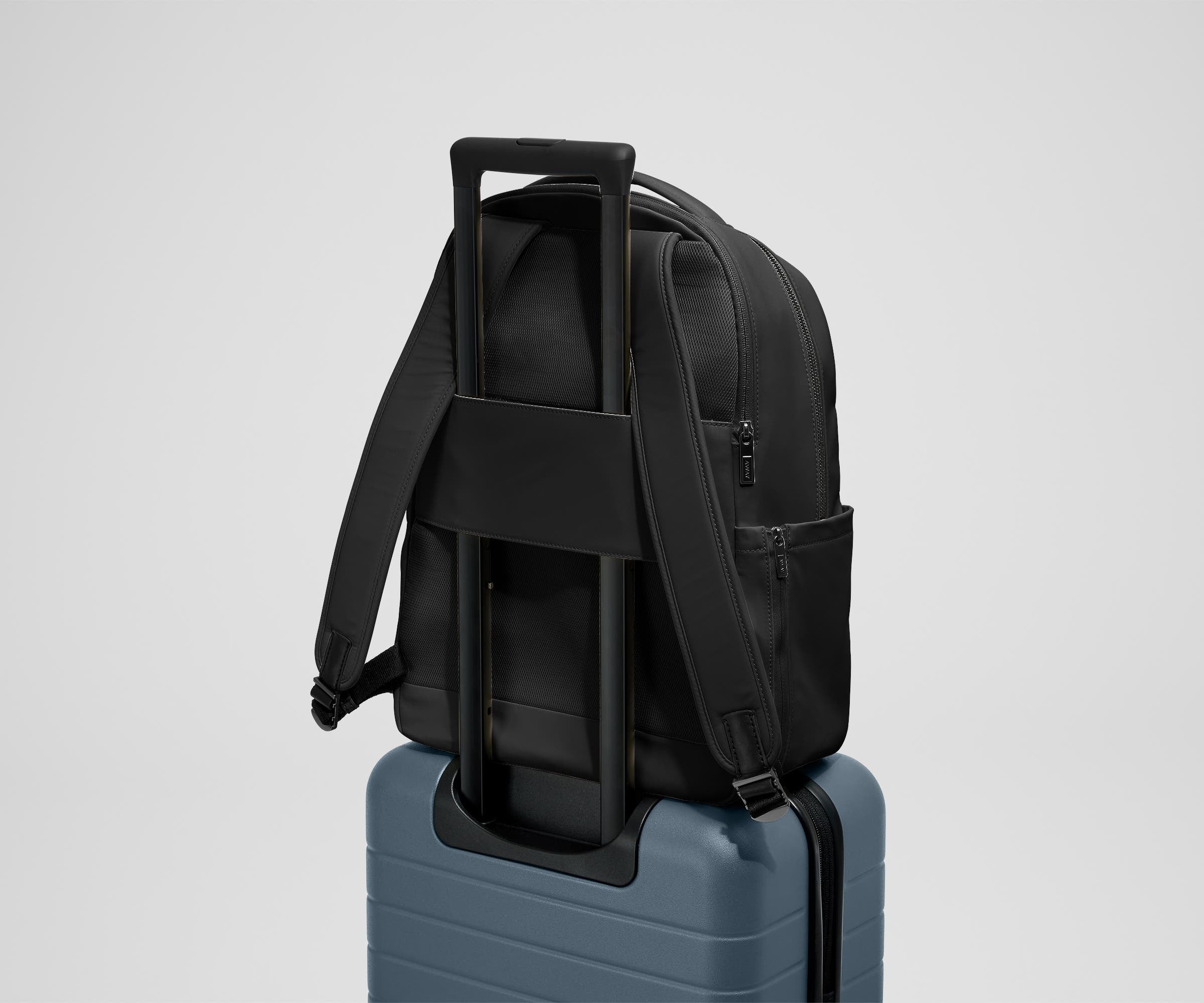 Jet Black Commuter Backpack - Durable Laptop Backpack for Work & Travel - Perfect for Business Professionals & Students