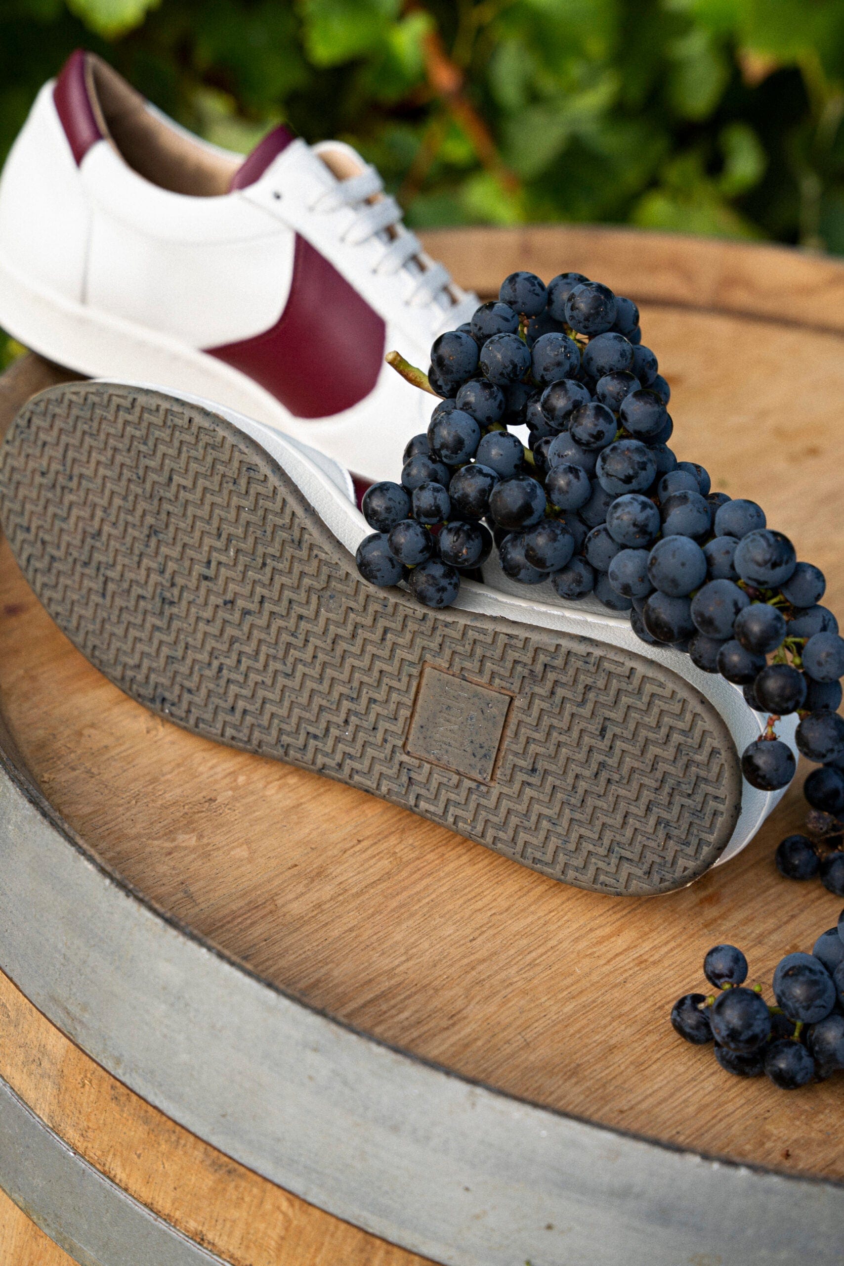 Cepage Grape Leather Vegan Sneakers for Men & Women | Eco-Friendly Merlot Wine Color | Perfect for Casual Wear, Sustainable Fashion & Plant-Based Lifestyle