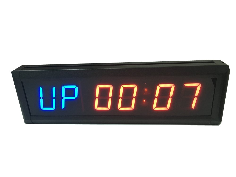 AZOOU Digital LED Wall Clock with Remote Control - Gym Timer, Boxing Stopwatch, Tabata Workout Clock for Fitness Training | Perfect for Home Gym, Boxing Studio & CrossFit Workouts