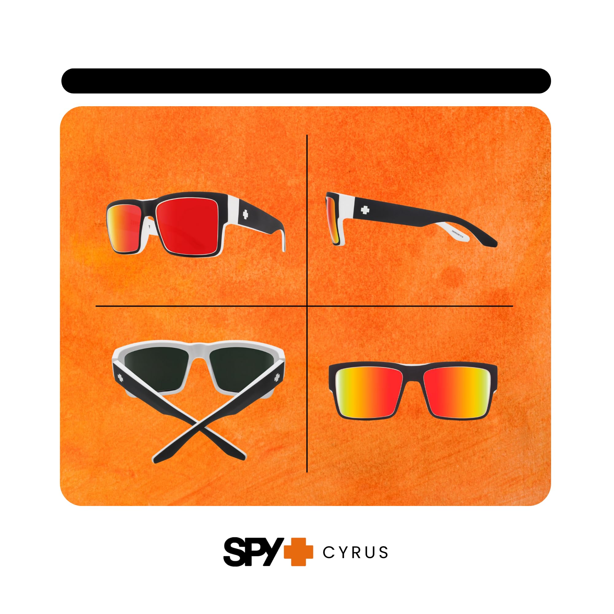 Stylish Spy Cyrus Square Sunglasses for Men & Women - UV Protection, Polarized Lenses | Designer iWear Eyewear Kit Included | Perfect for Outdoor Activities, Beach, Driving & Fashion Accessories