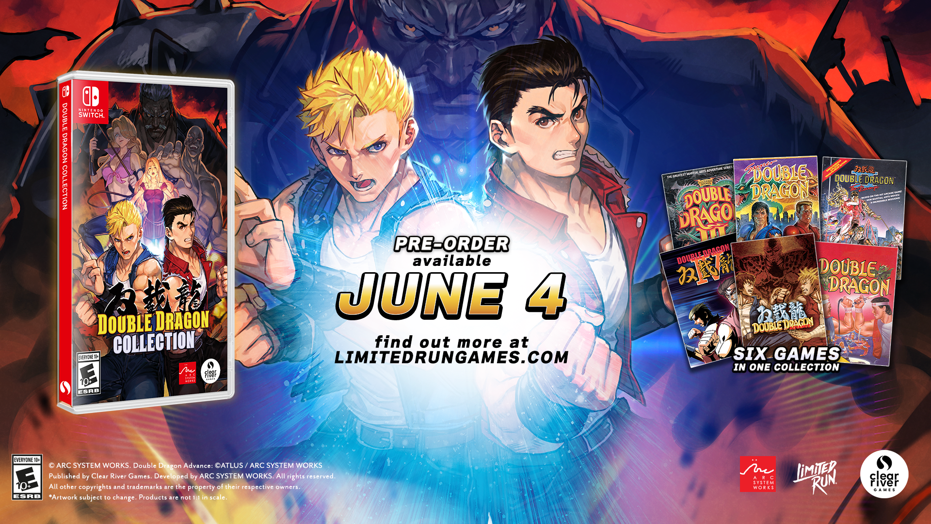 Double Dragon Collection for Nintendo Switch - Classic Arcade Beat 'Em Up Games Bundle | Perfect for Retro Gaming Enthusiasts & Multiplayer Fun
