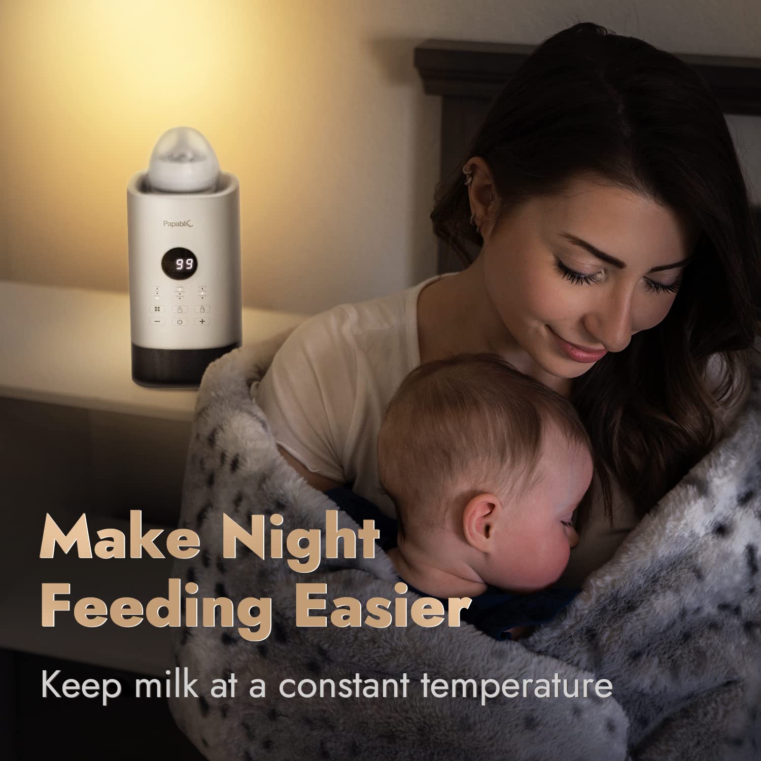 Baby Bottle Electric Steam Sterilizer and Dryer with Warmer - 3-in-1 Sanitizing System for Pacifiers, Breast Pump Parts & Feeding Accessories - Perfect for Nursery, Travel & Daycare Use