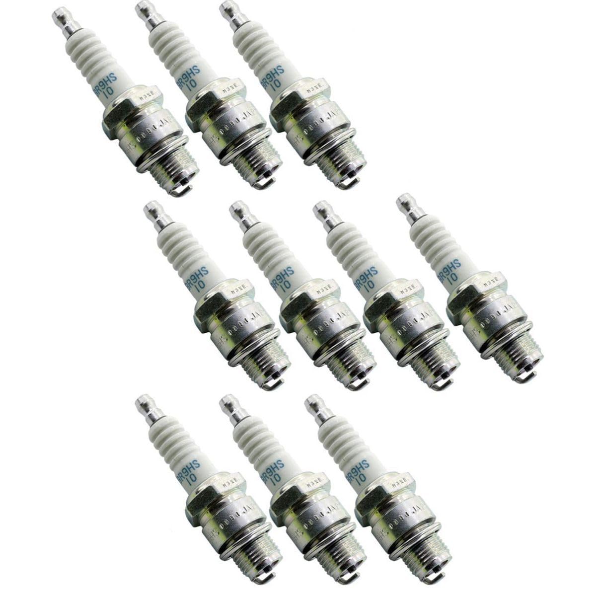 NGK 4551 BR9HS-10 Spark Plugs (10-Pack) - High Performance Iridium Spark Plugs for Motorcycles, ATVs & Small Engines - Perfect for Off-Road, Racing & Daily Commuting