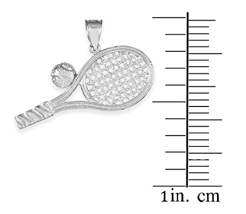Sterling Silver Tennis Racket Necklace - Perfect for Sports Fans & Gifts