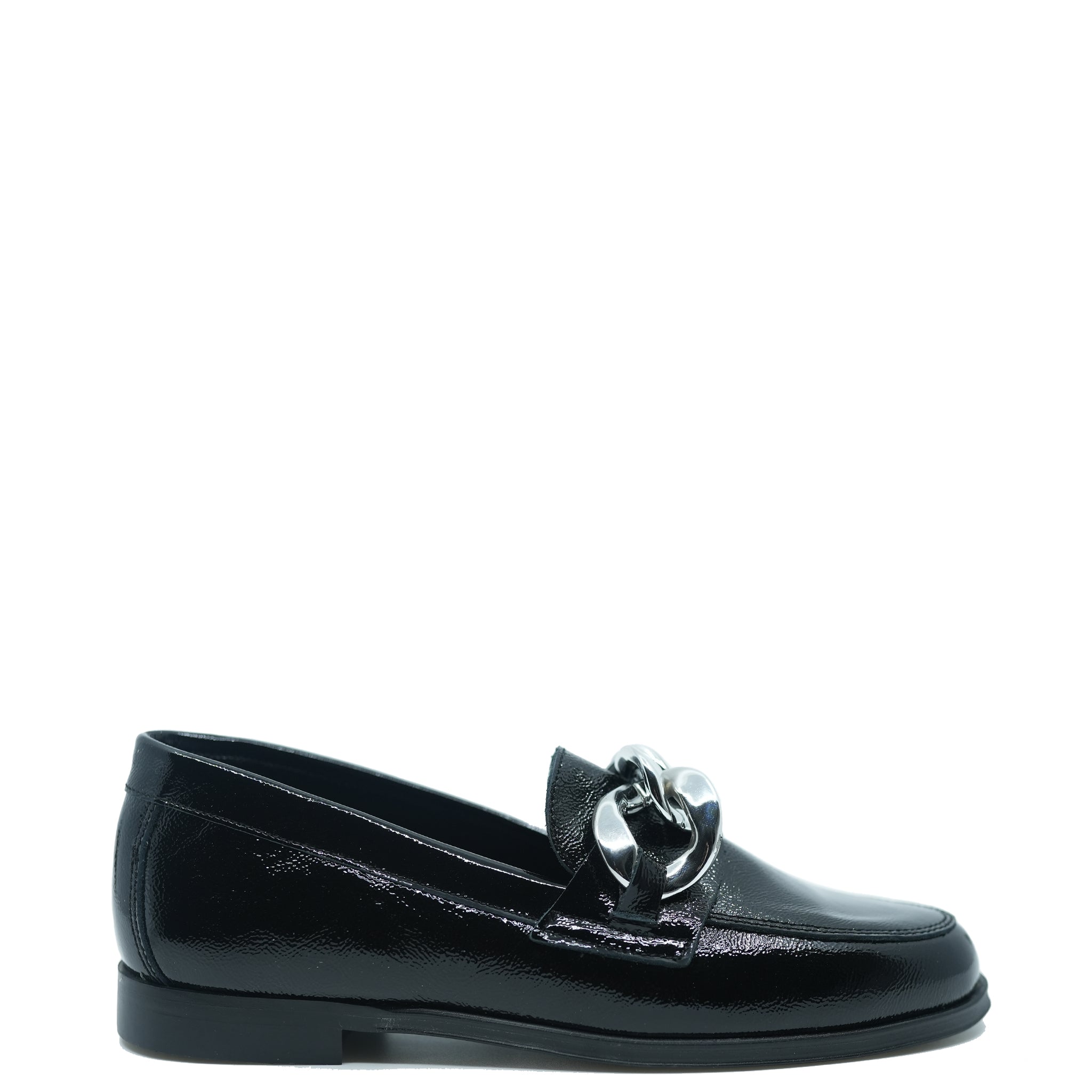 Blublonc Black Patent Leather Buckle Loafers for Women - Stylish & Comfortable Dress Shoes for Work, Office, and Formal Occasions