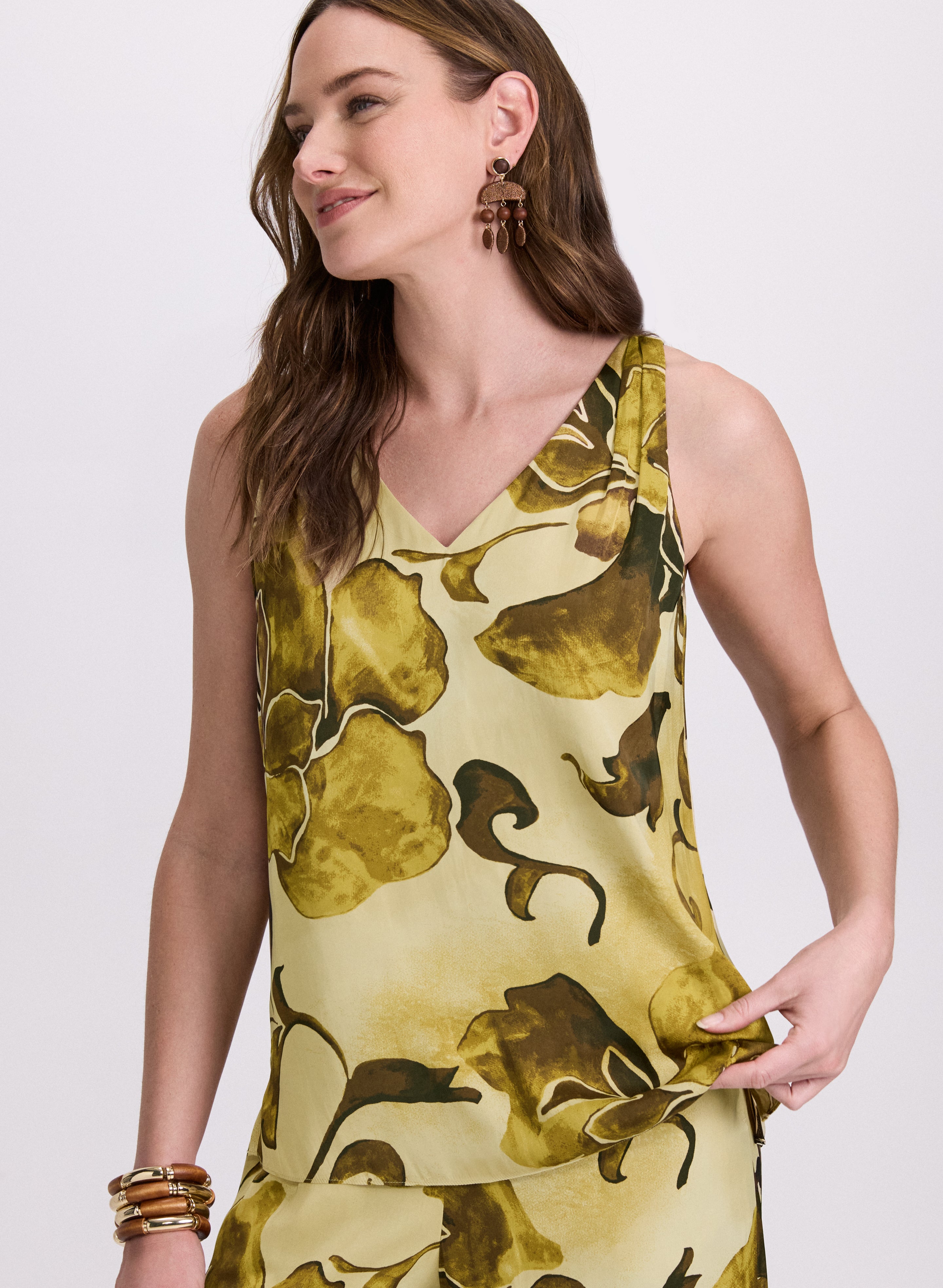 Floral Sleeveless Blouse for Women - Summer Boho Chic Tops - Casual & Party Wear - Perfect for Beach, Vacation and Date Nights