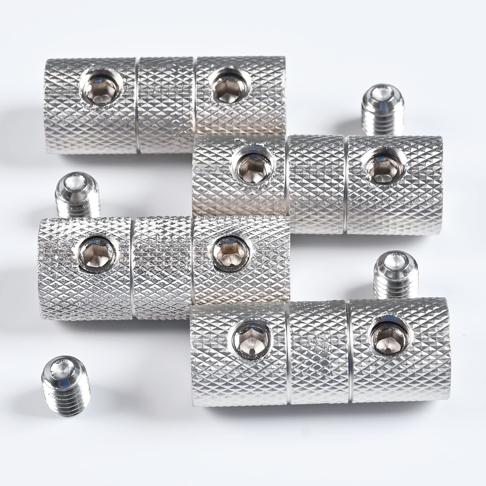 4 Gauge Wire Connectors - Nickel Plated Brass Battery Cable Splice & Butt Connectors with Hex Wrenches (4 Pack) - Perfect for Automotive, Marine, and Solar Power Applications