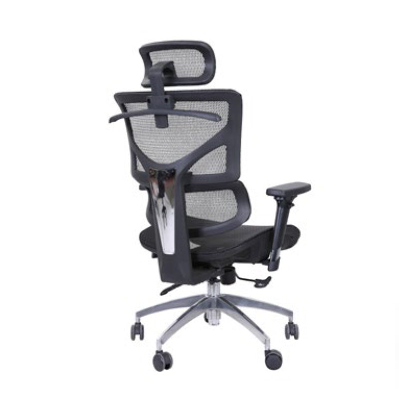 BIRGER Executive Office Chair with Headrest - Ergonomic High Back Desk Chair for Home & Office - Adjustable Lumbar Support - Black (Perfect for Long Work Hours & Gaming)