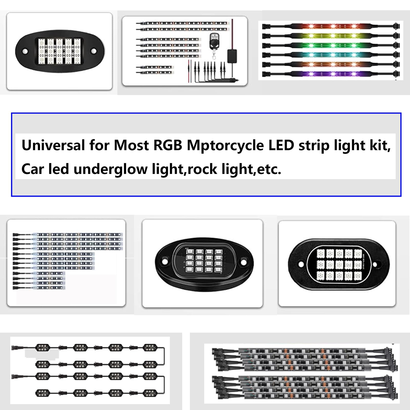 4-Pack 60-Inch Heavy Duty Extension Cords for RGB Neon Accent Lights - Waterproof Rock Light Extension Cable for Motorcycle, ATV, Golf Cart & Car Underglow Lighting - Perfect for Off-Road, Night Rides & Custom Vehicle Lighting