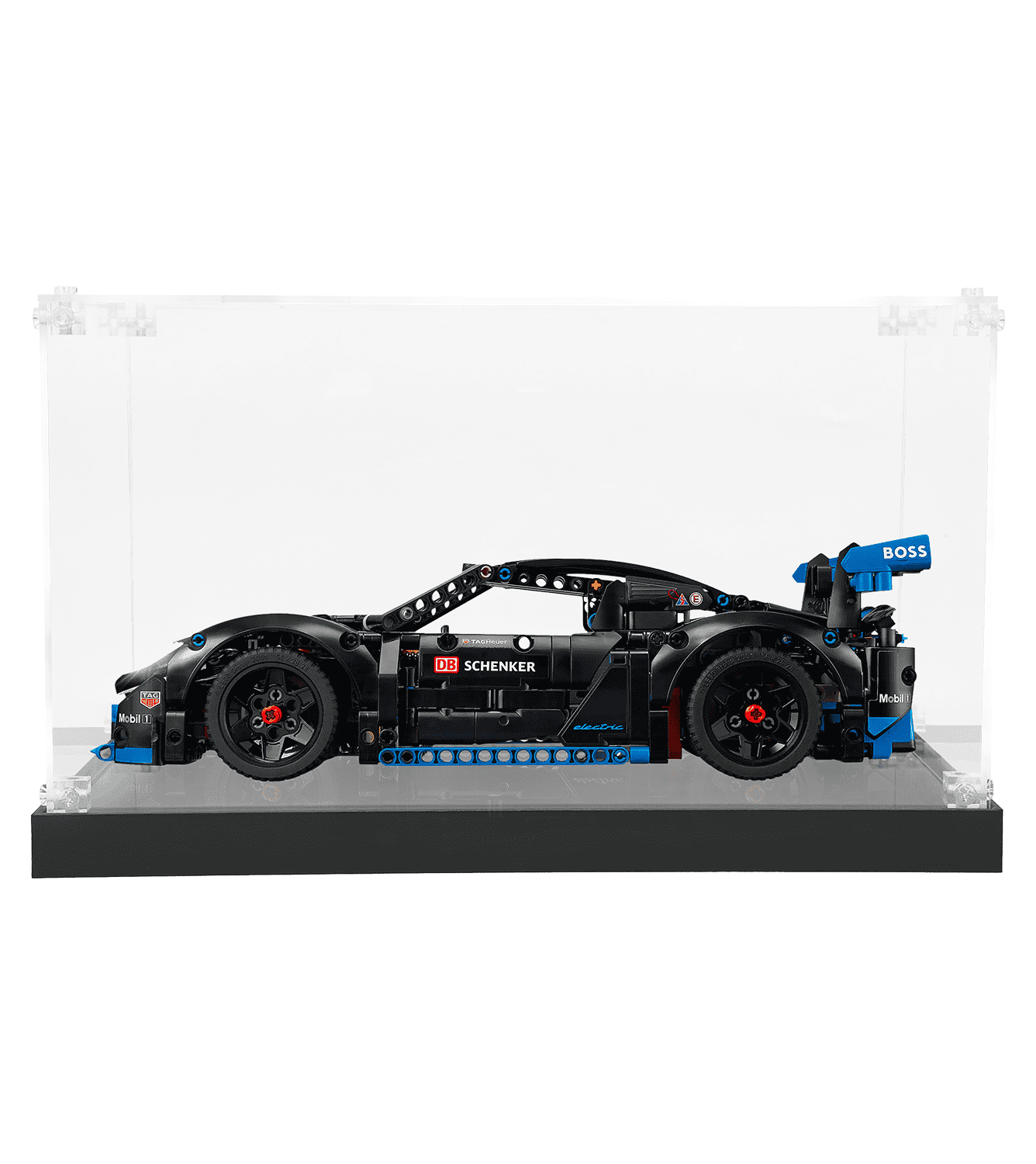 LEGO Porsche GT4 e Performance Race Car 42176 Display Case - Premium Acrylic Showcase for Collectible Model Cars - Perfect for Home Office Decor & Toy Storage