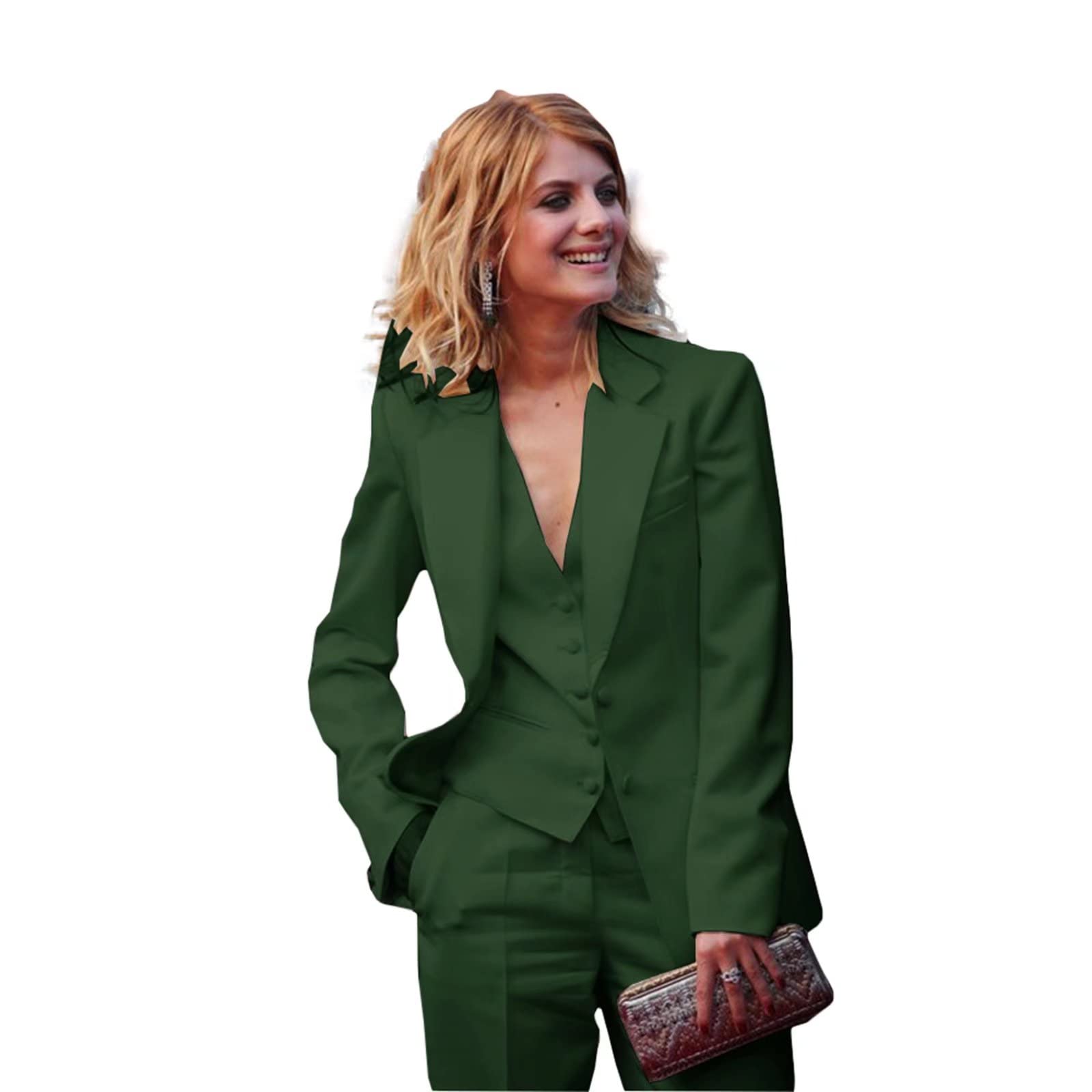 Women's 3-Piece Business Office Suit Set - Slim Fit Blazer, Pants & Vest for Work, Interview, Party | Professional Tuxedo Style Outfit for Formal Events & Corporate Meetings