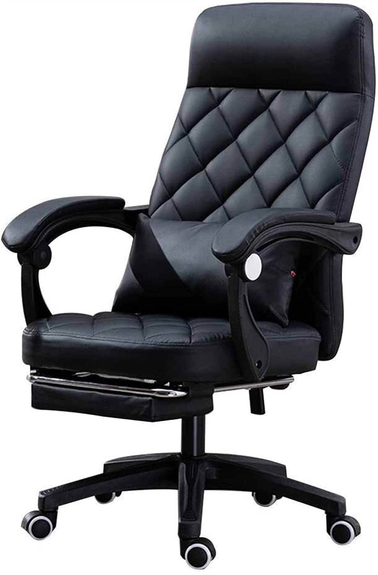 Ergonomic Gaming Chair with Footrest - High Back Reclining Office Computer Chair for Home & Work - Swivel Task Executive Chair - Black - Perfect for Gaming, Working & Relaxing