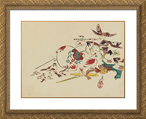 Gold Ornate Wood Frame with Double Matting