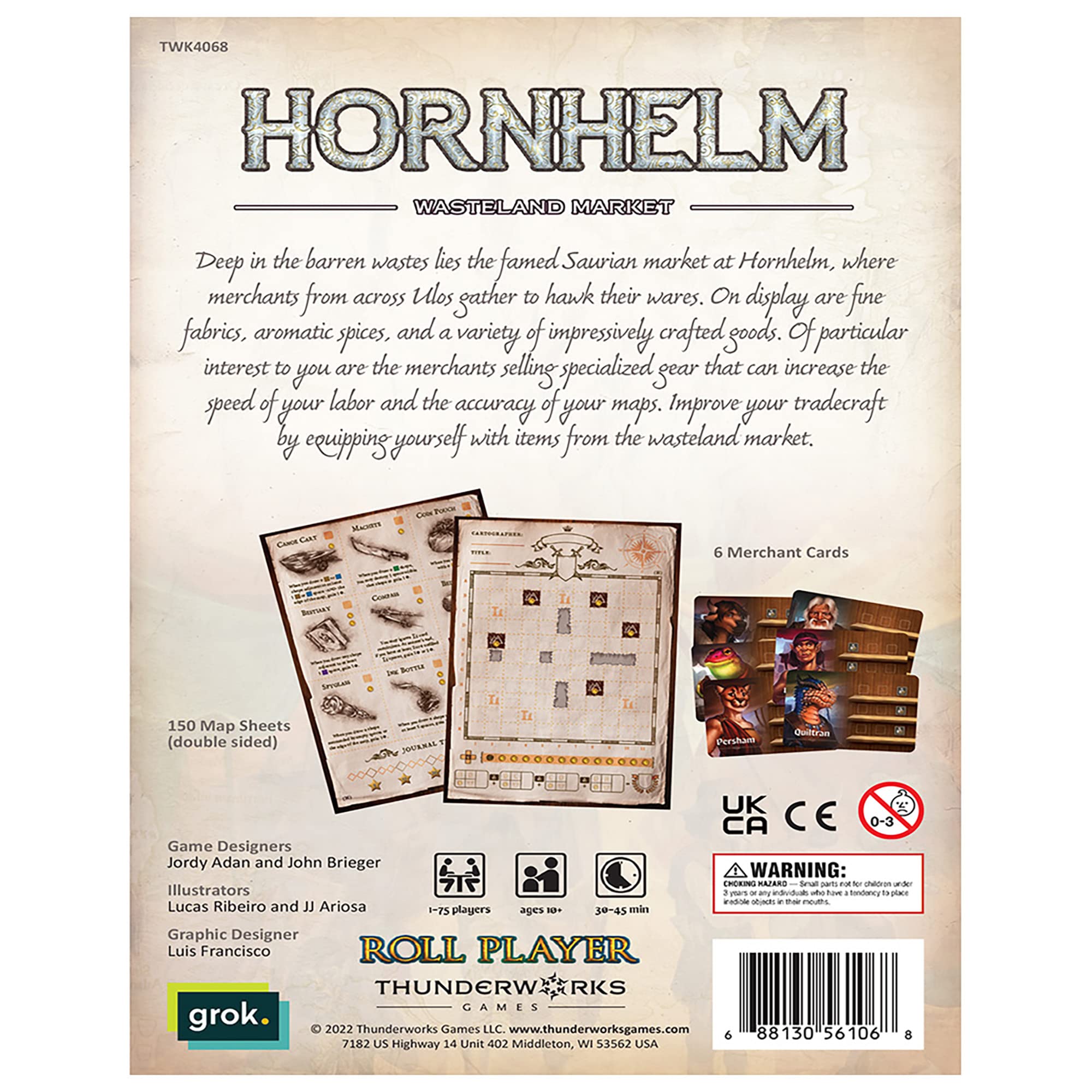 Cartographers: Hornhelm Map Pack 6 Expansion - Award-Winning Fantasy Map Drawing Strategy Game | Flip & Write Board Game for 1-75 Players | Perfect for Family Game Nights & Solo Play Adventures