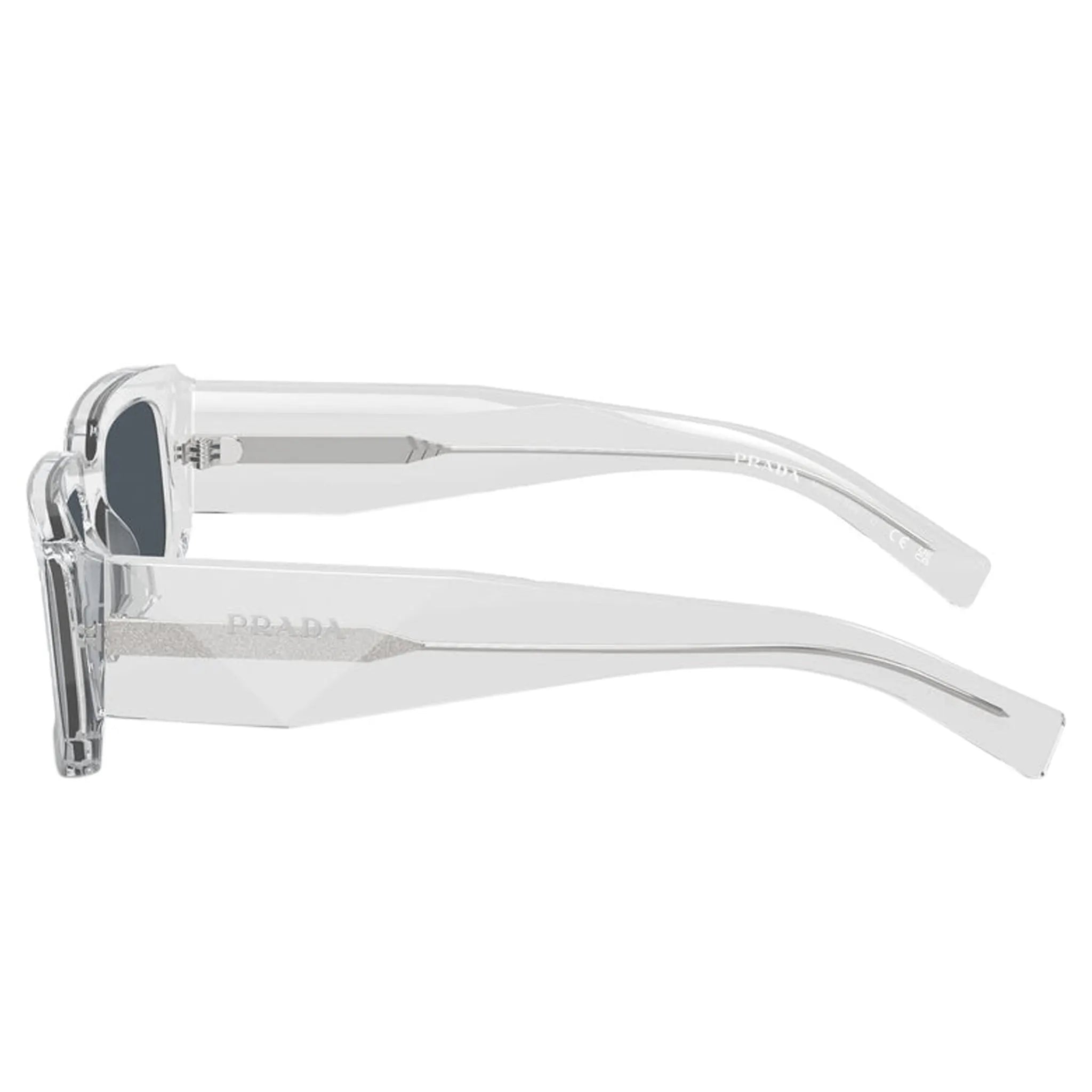 Prada PR 06YS 12R09T Transparent Grey Sunglasses for Women - Luxury Designer Shades for Fashion & Sun Protection - Perfect for Beach, Driving & Outdoor Activities