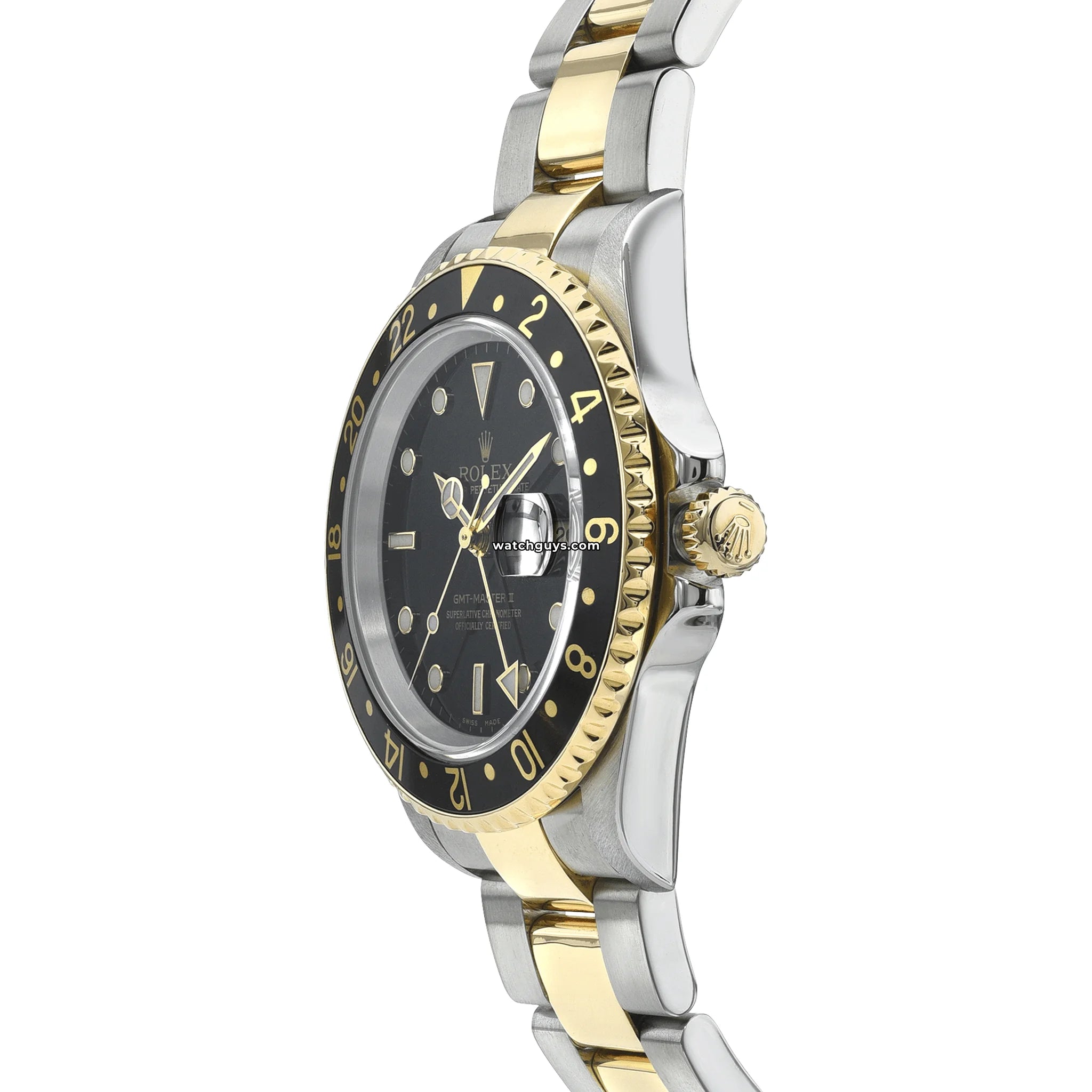 Authentic Rolex GMT-Master II 16713 Men's Luxury Watch - Black Dial, Stainless Steel & Gold - Perfect for Business Travel & Global Adventures