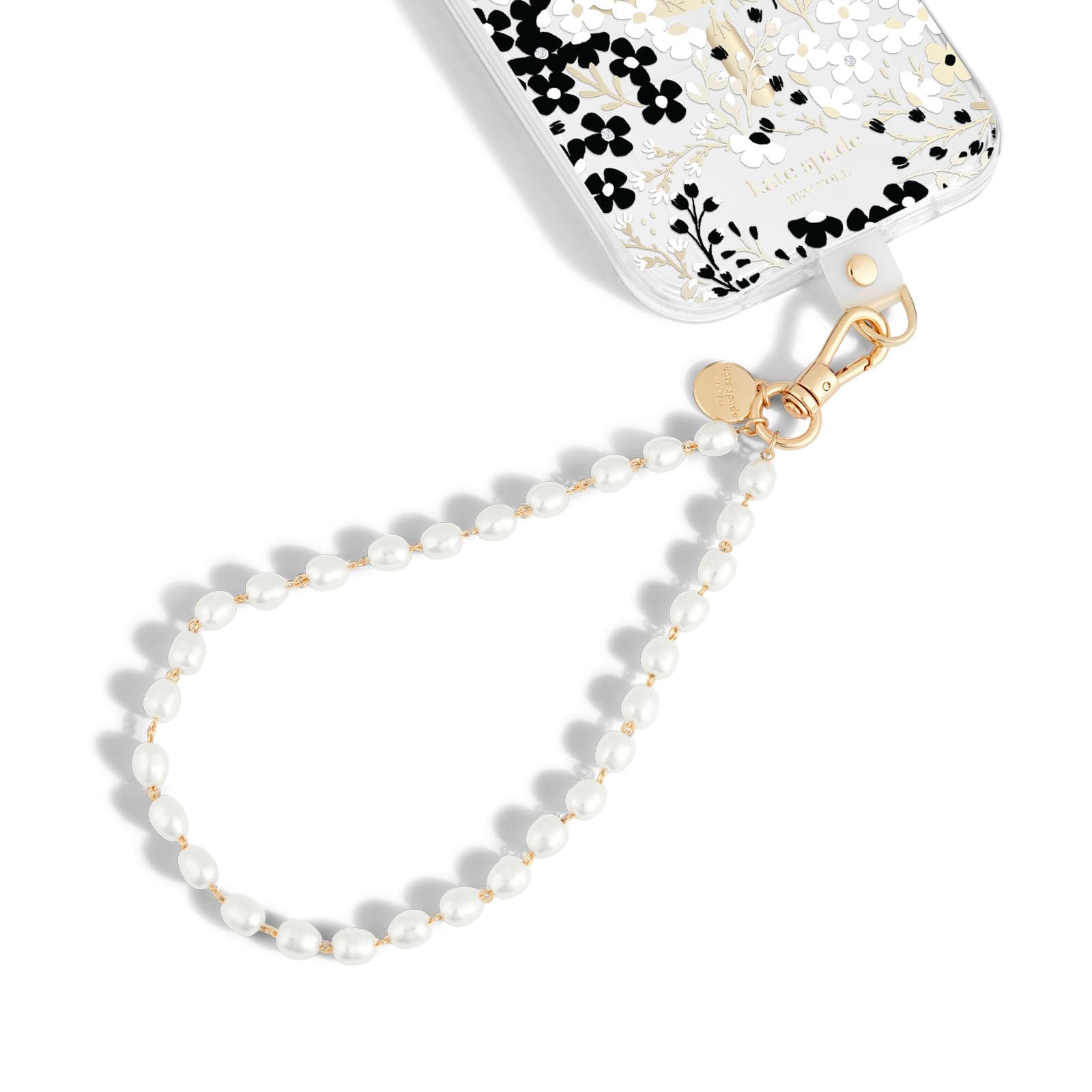 Kate Spade New York Detachable Phone Charm & Lanyard - Sea Pearl Design for iPhone & Android - Perfect for Work, Travel & Everyday Use
