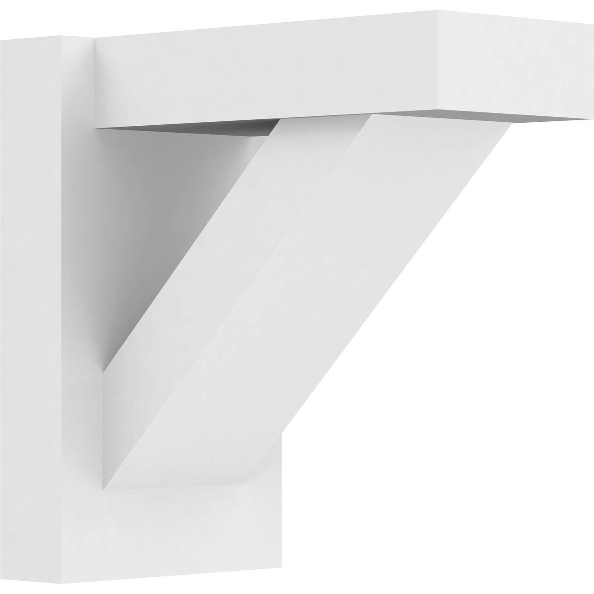 Ekena Millwork OUTP07X12X12TRA05 Traditional Architectural Grade PVC Outlooker with Block Ends - 7