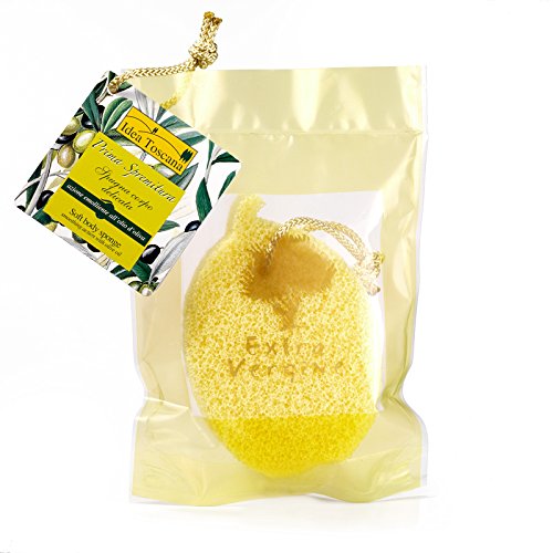 Natural Olive Oil Soft Body Sponge for Gentle Exfoliation & Moisturizing - Perfect for Sensitive Skin & Daily Shower Care