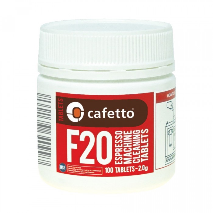 Cafetto F20 Espresso Machine Cleaning Tablets (2.0g) - 50 Count | Professional Coffee Maker Descaler & Cleaner for Keurig, Nespresso, Delonghi | Remove Coffee Oils & Mineral Buildup | Perfect for Home & Cafe Use