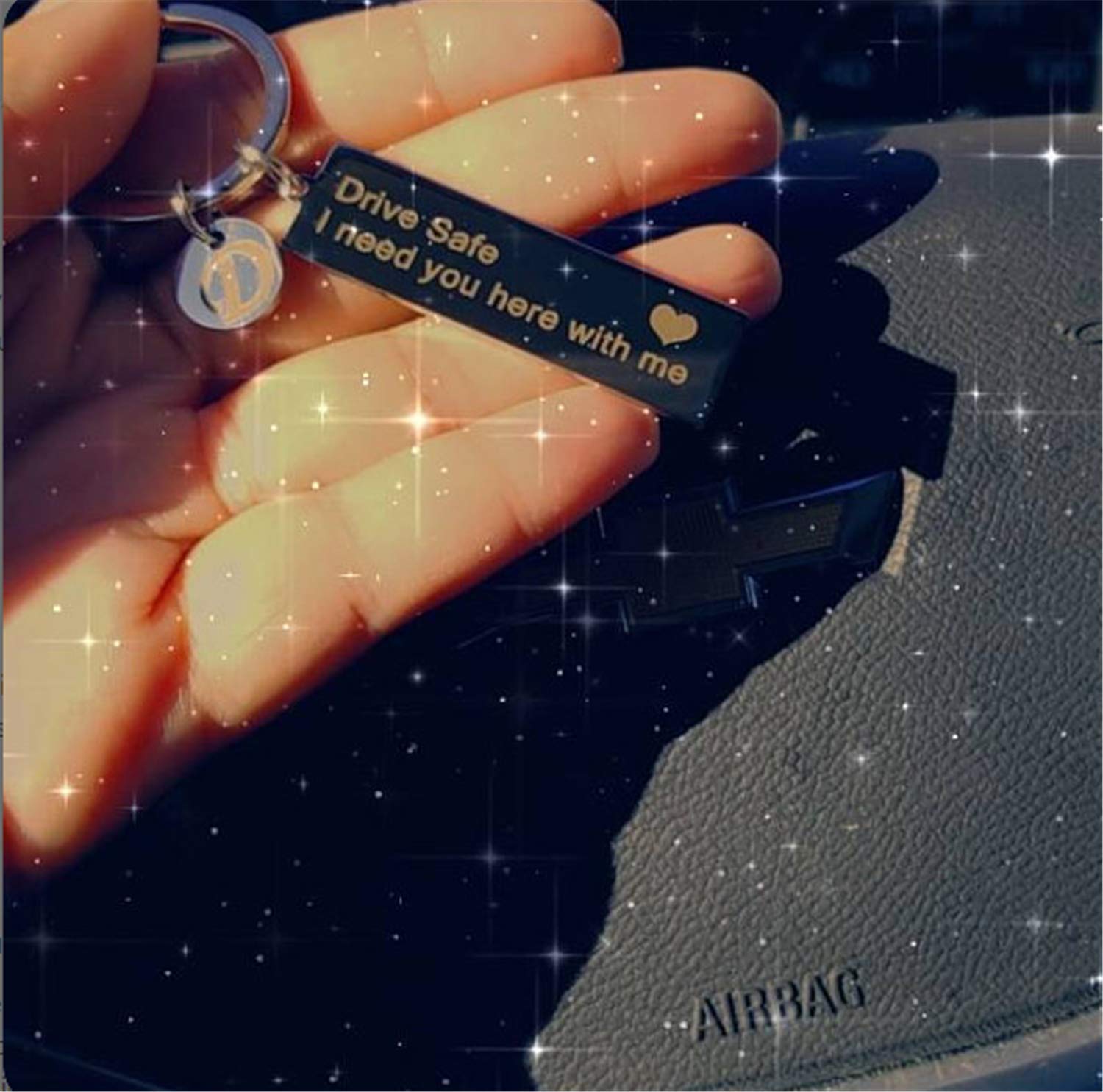 Drive Safe Keychain - 26 Letter Keychain for Drivers | Thoughtful Appreciation Gift | Perfect for Road Trips & Safe Driving Reminders